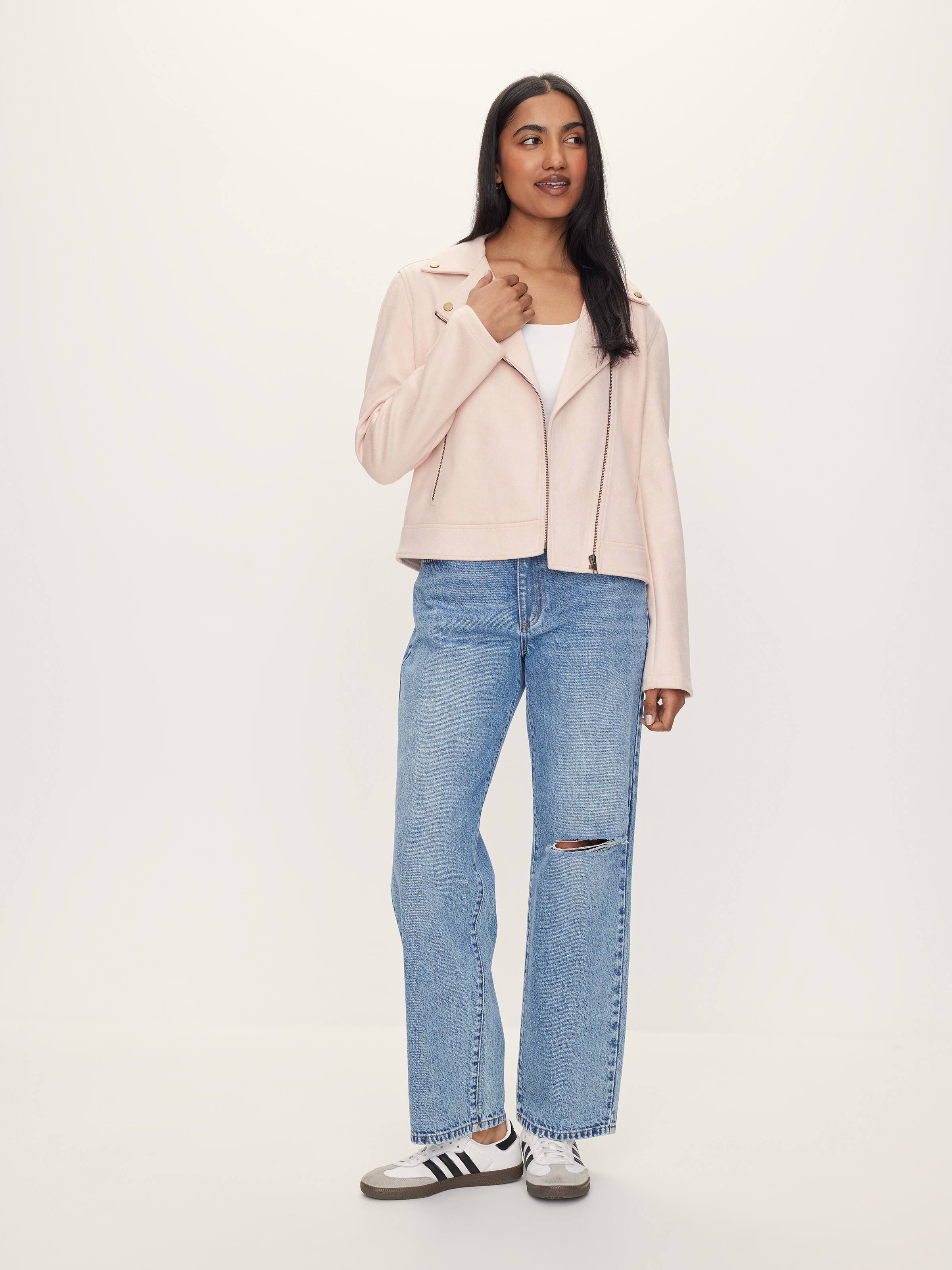 Flora Suedette Biker Jacket