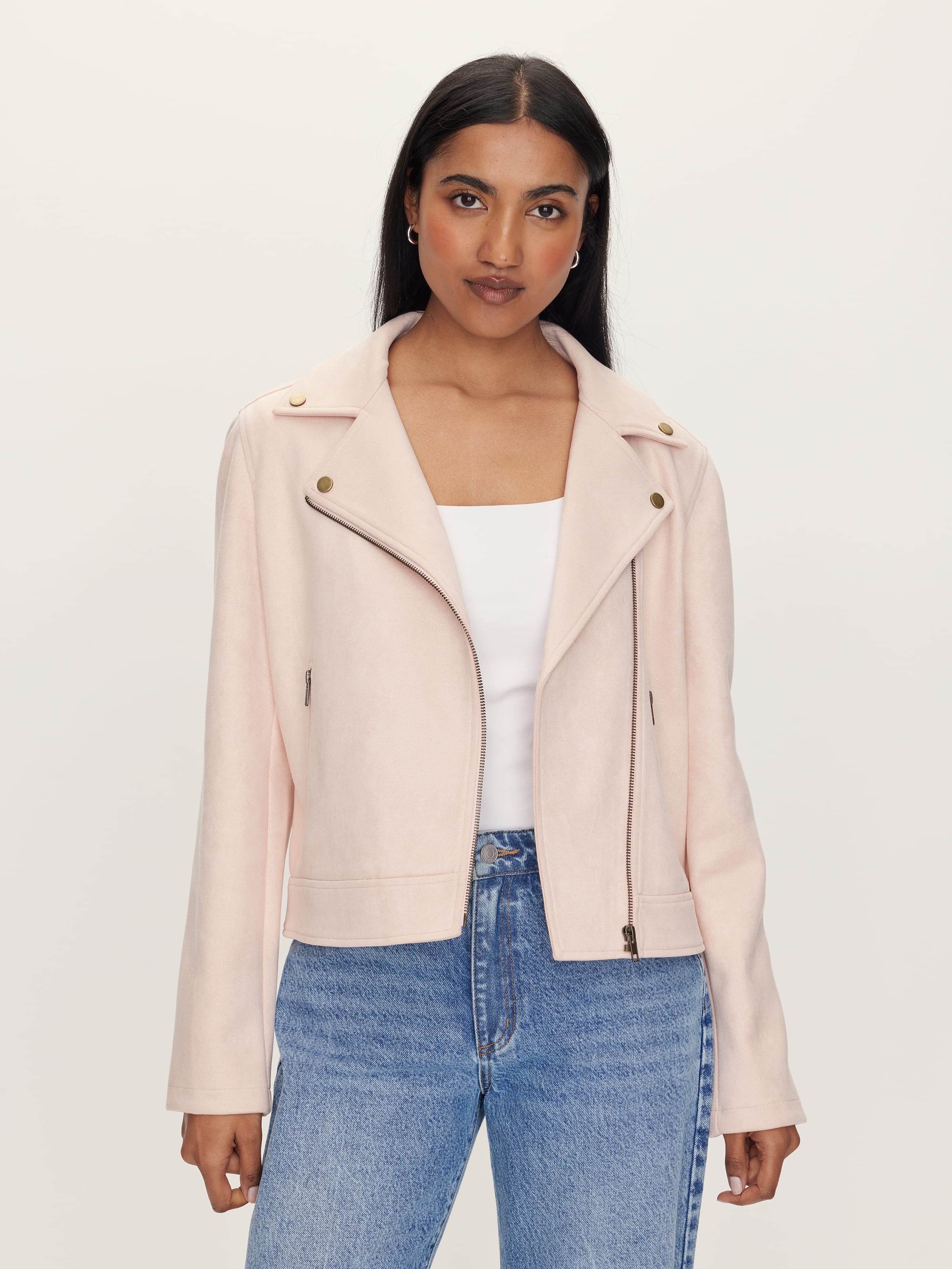 Flora Suedette Biker Jacket