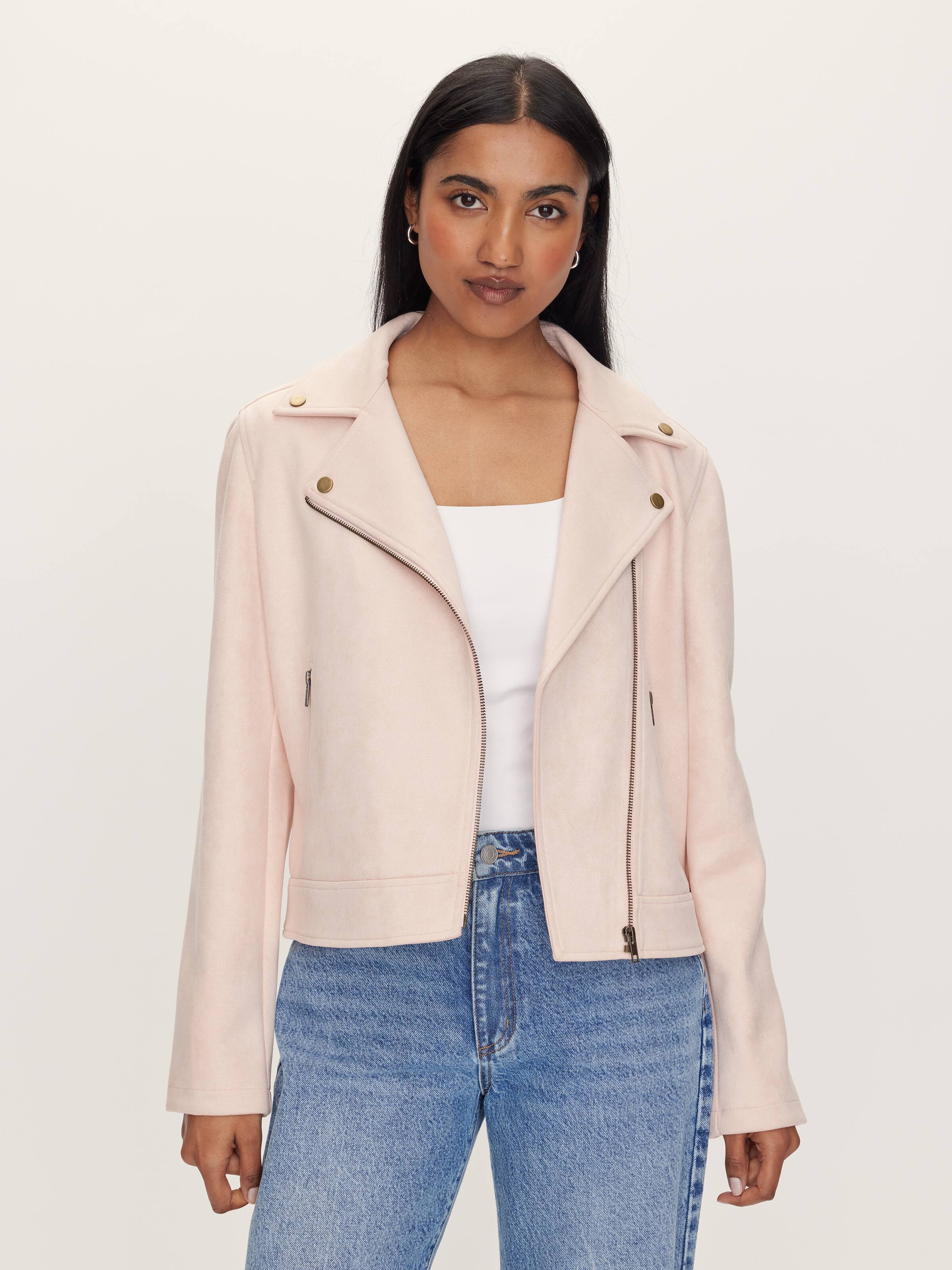 Flora Suedette Biker Jacket