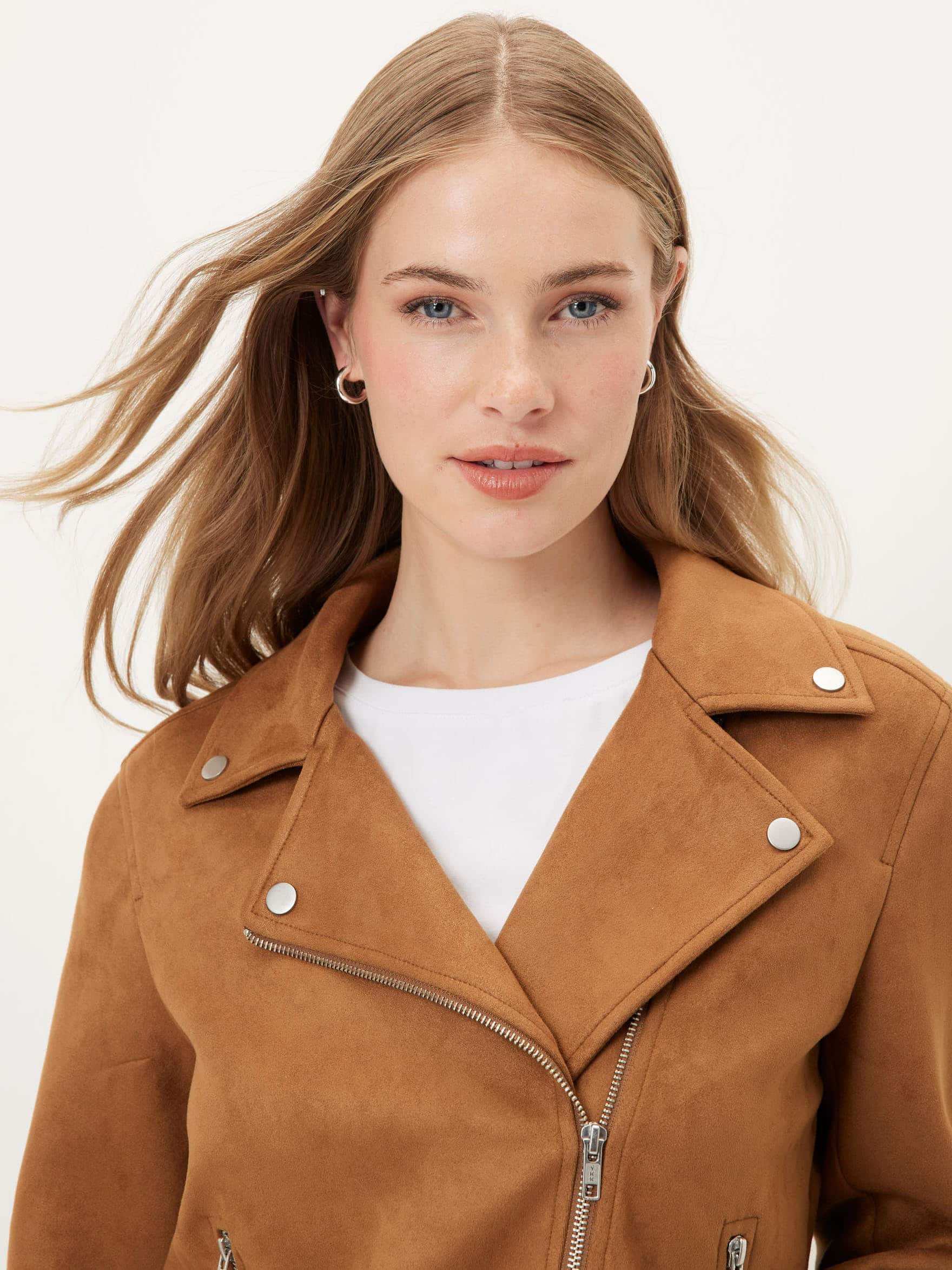 Flora Suedette Biker Jacket