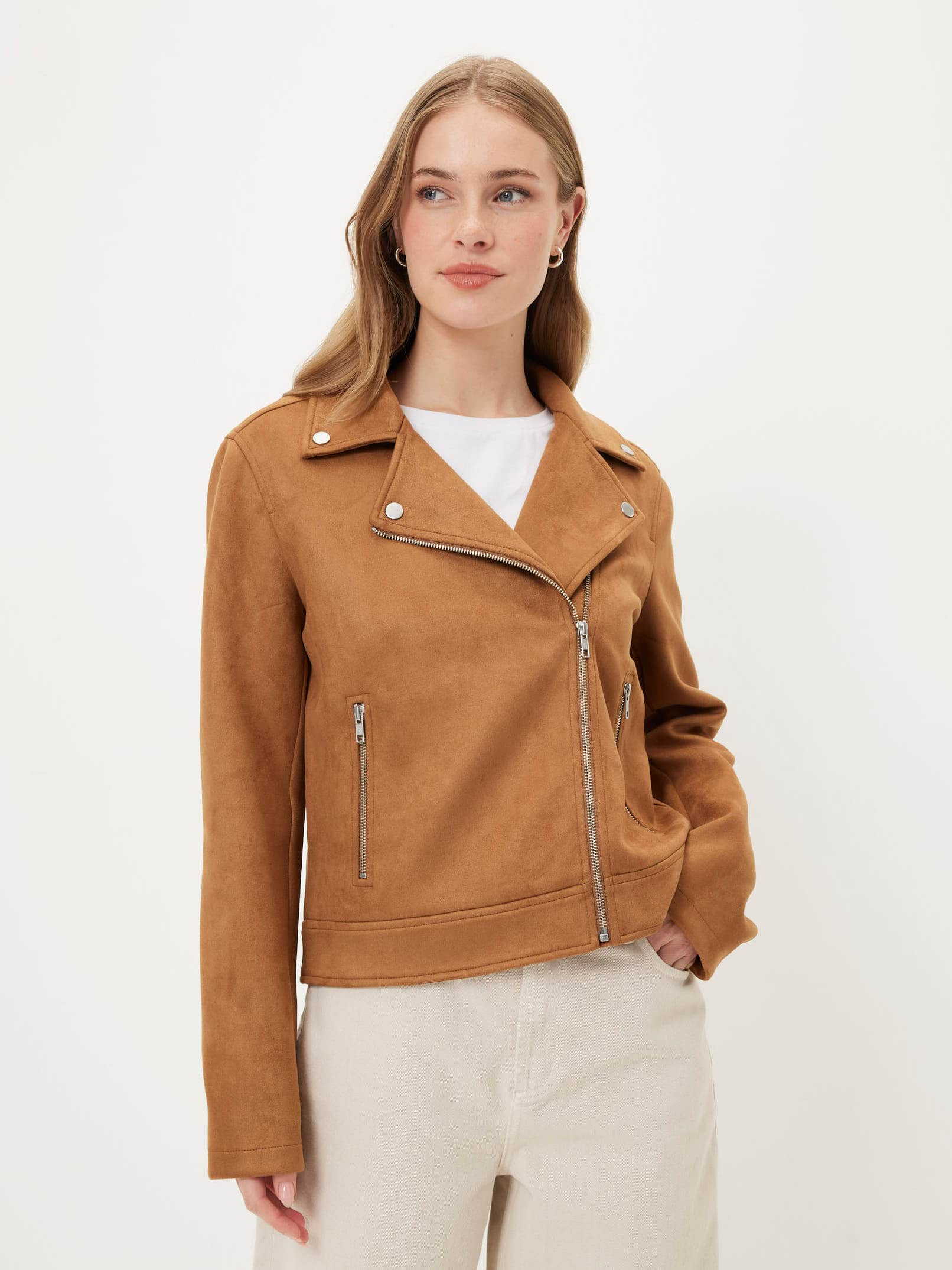 Flora Suedette Biker Jacket