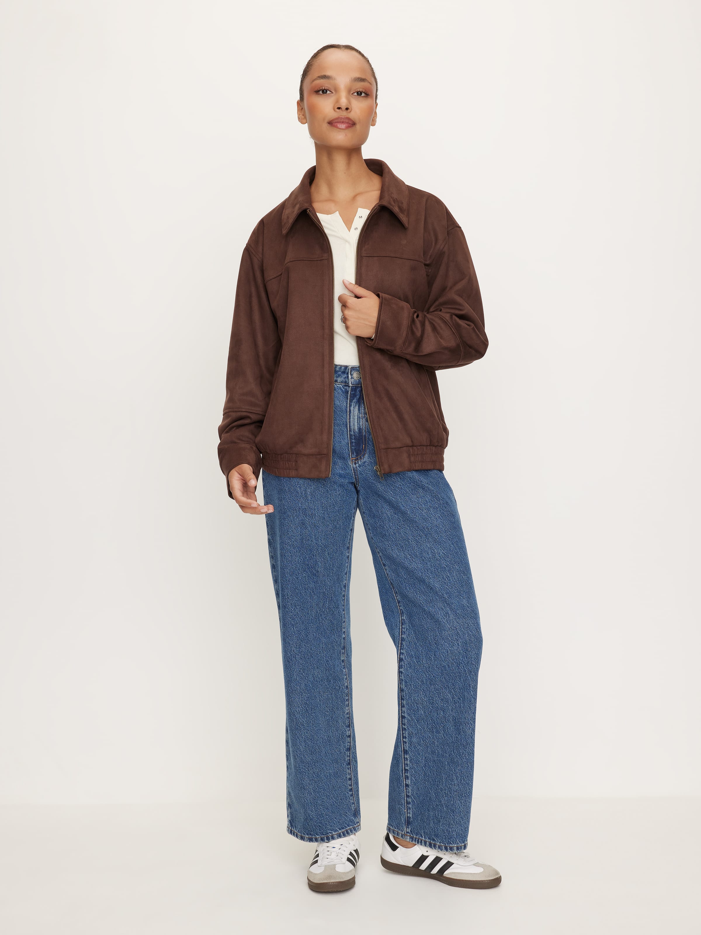 Suedette Bomber Jacket