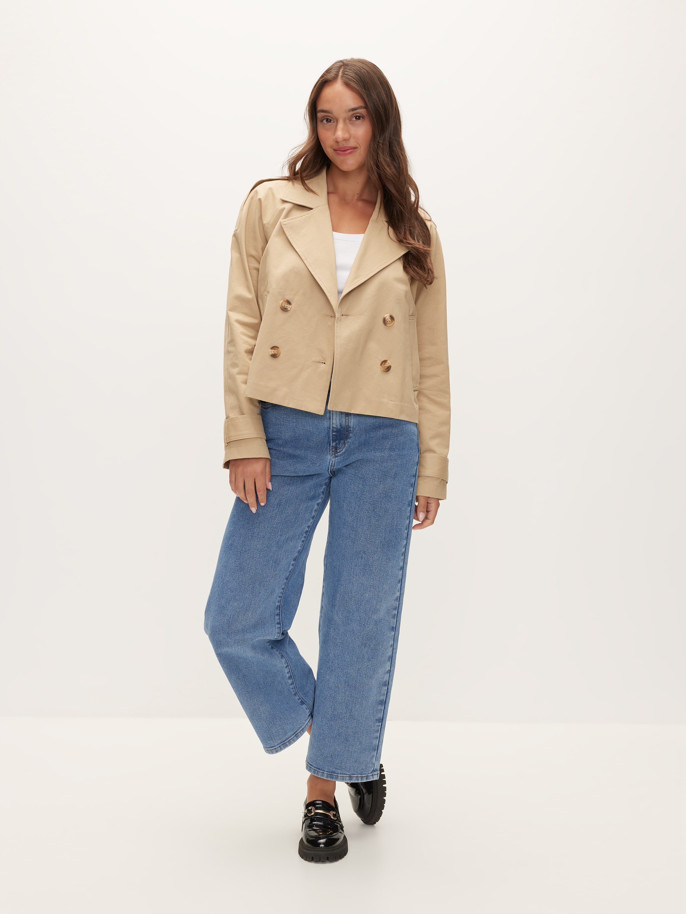 Amelie Cropped Trench
