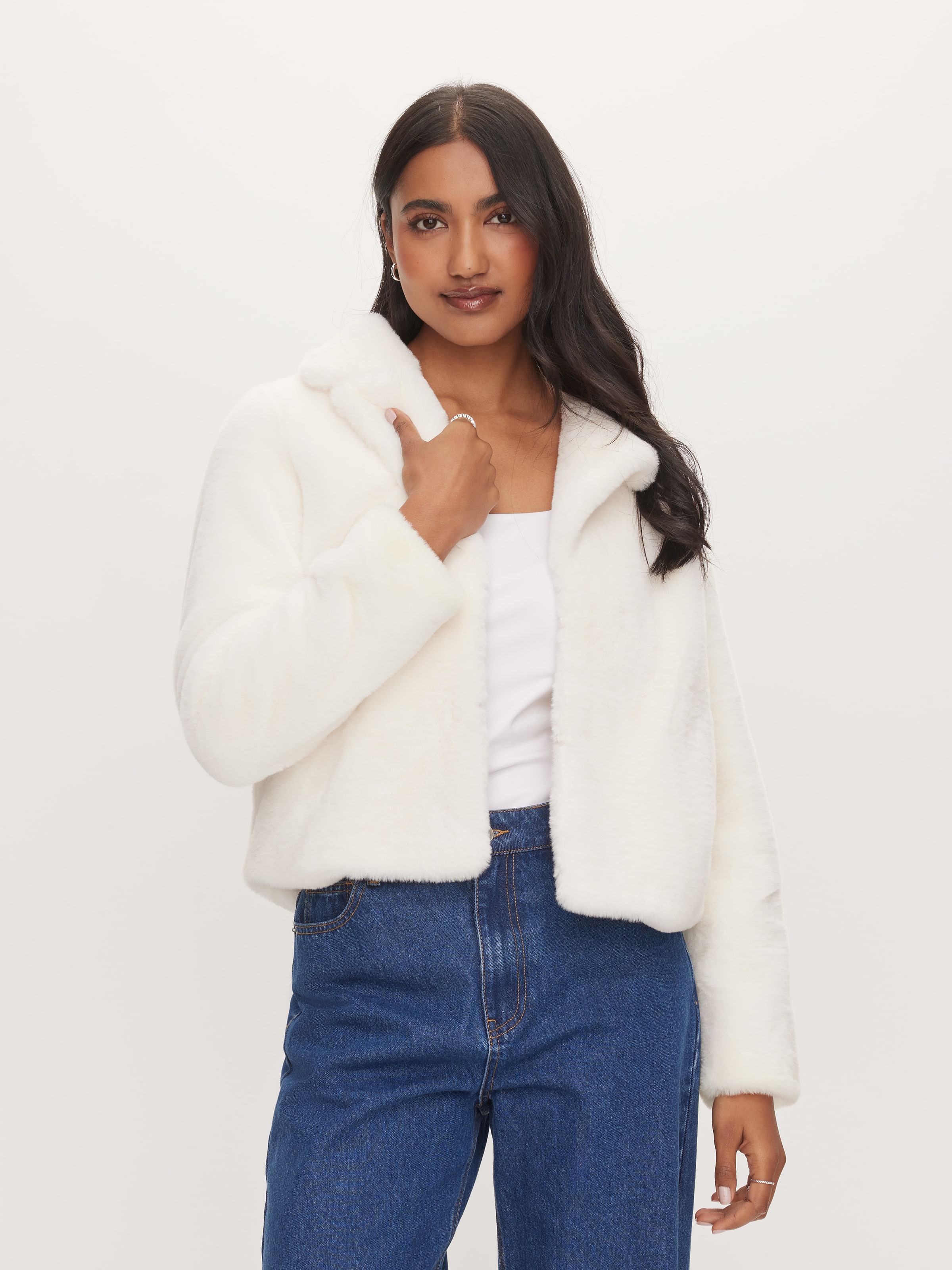 Serena Cropped Faux Fur
