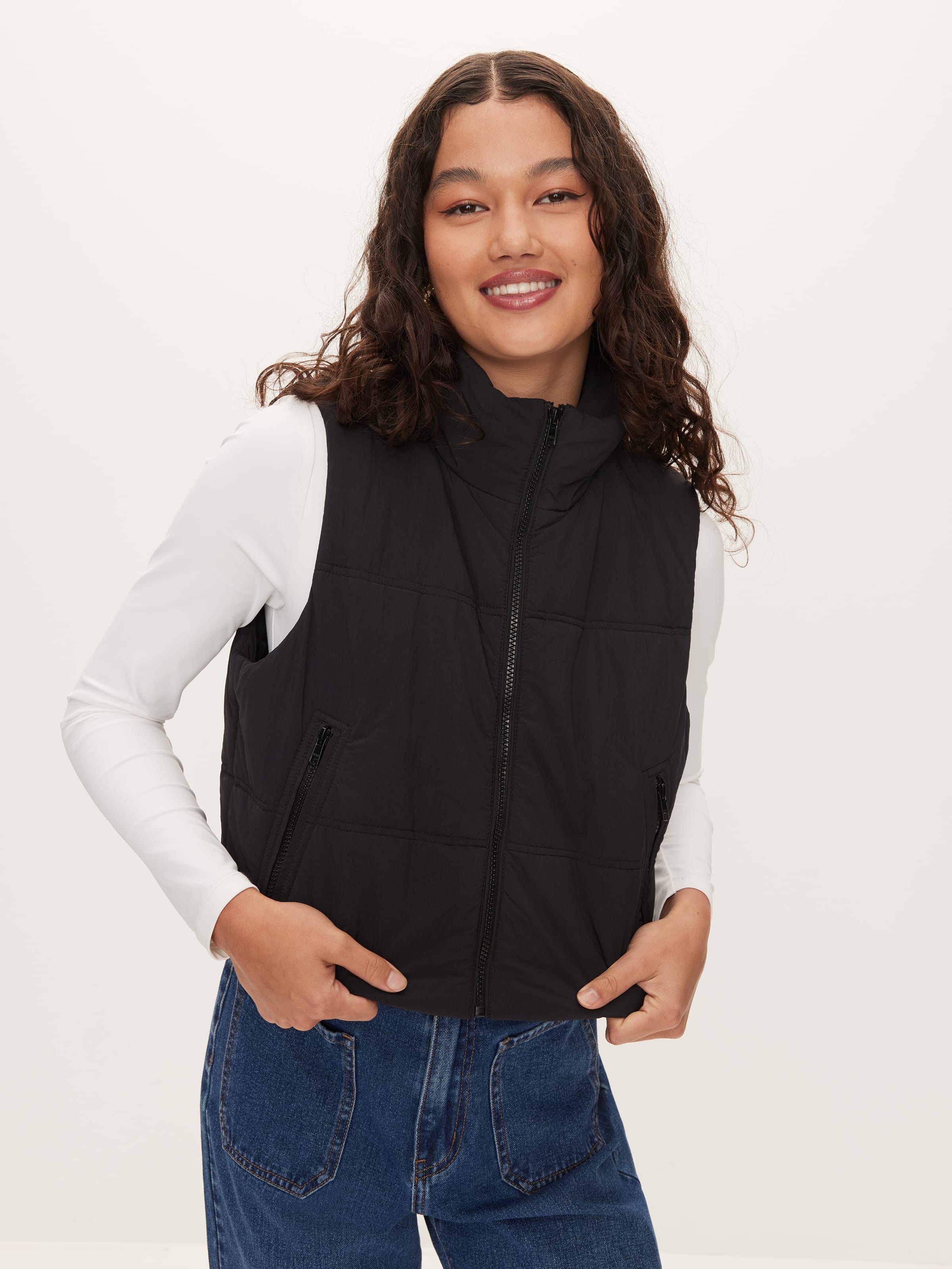 Cropped Puffer Vest - Dotti Online