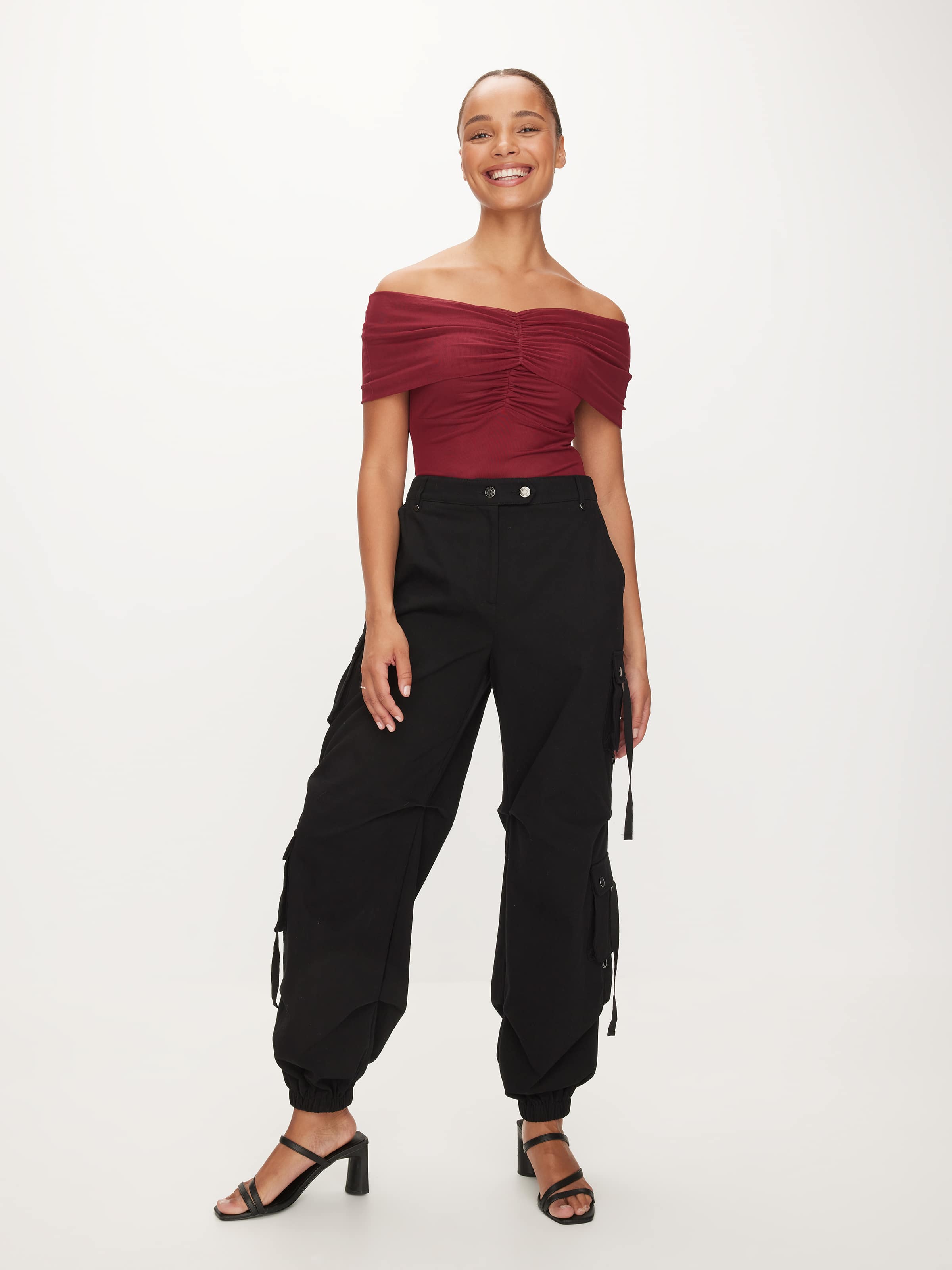 Comeback Off The Shoulder Mesh Top