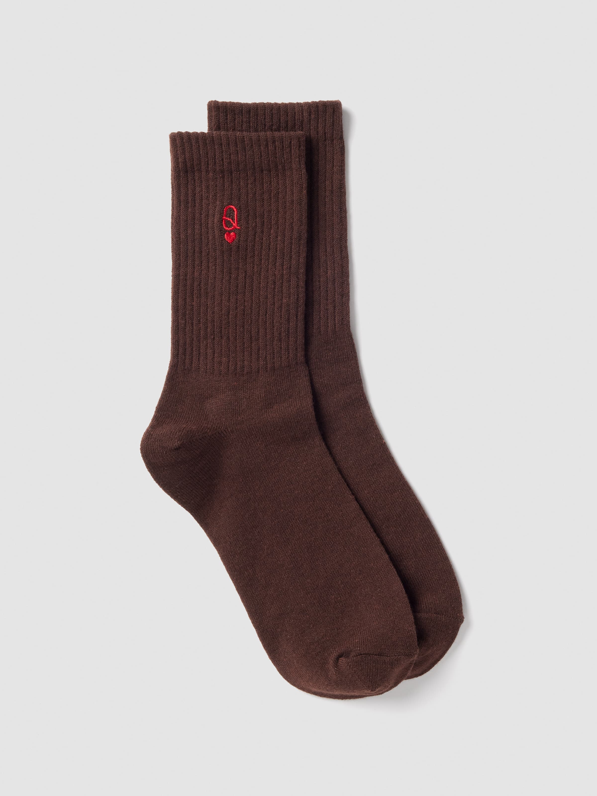 May Embroidery Crew Sock