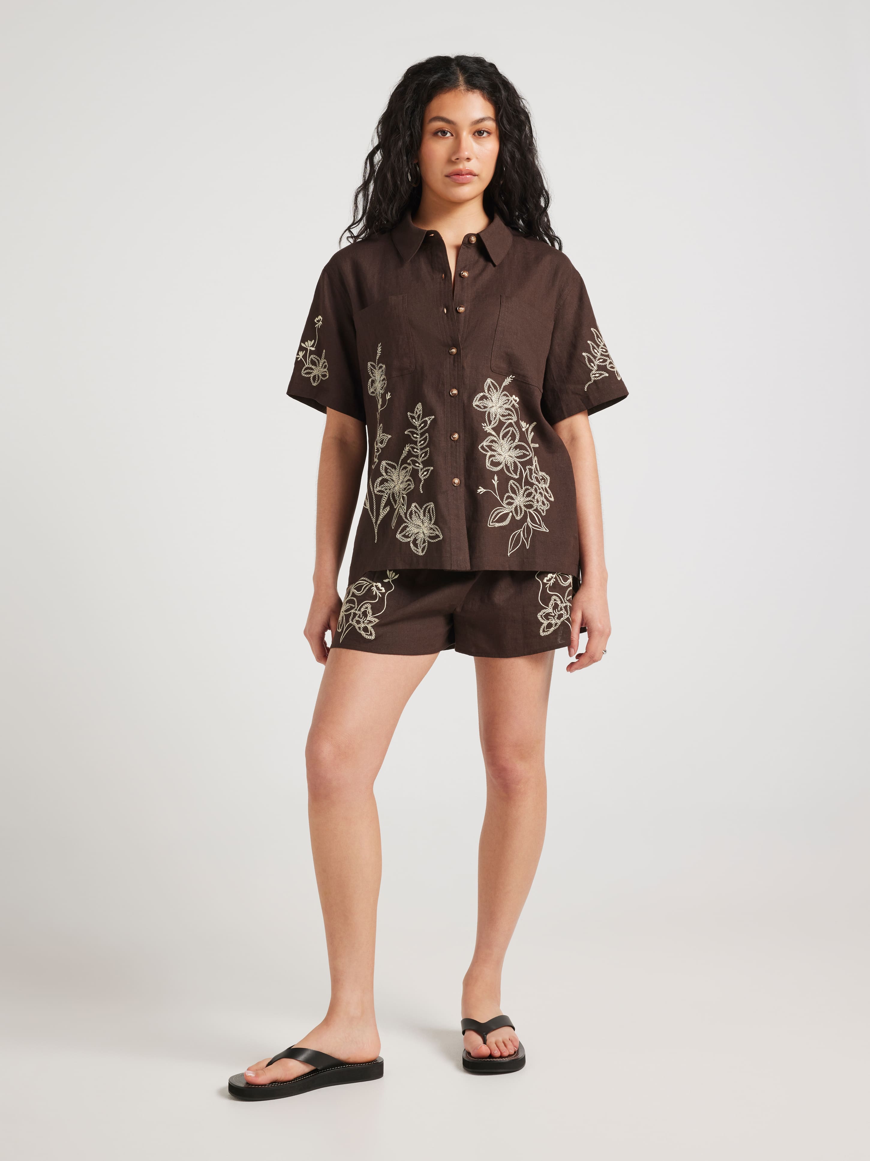 Intricate Embroidery Drew Shirt
