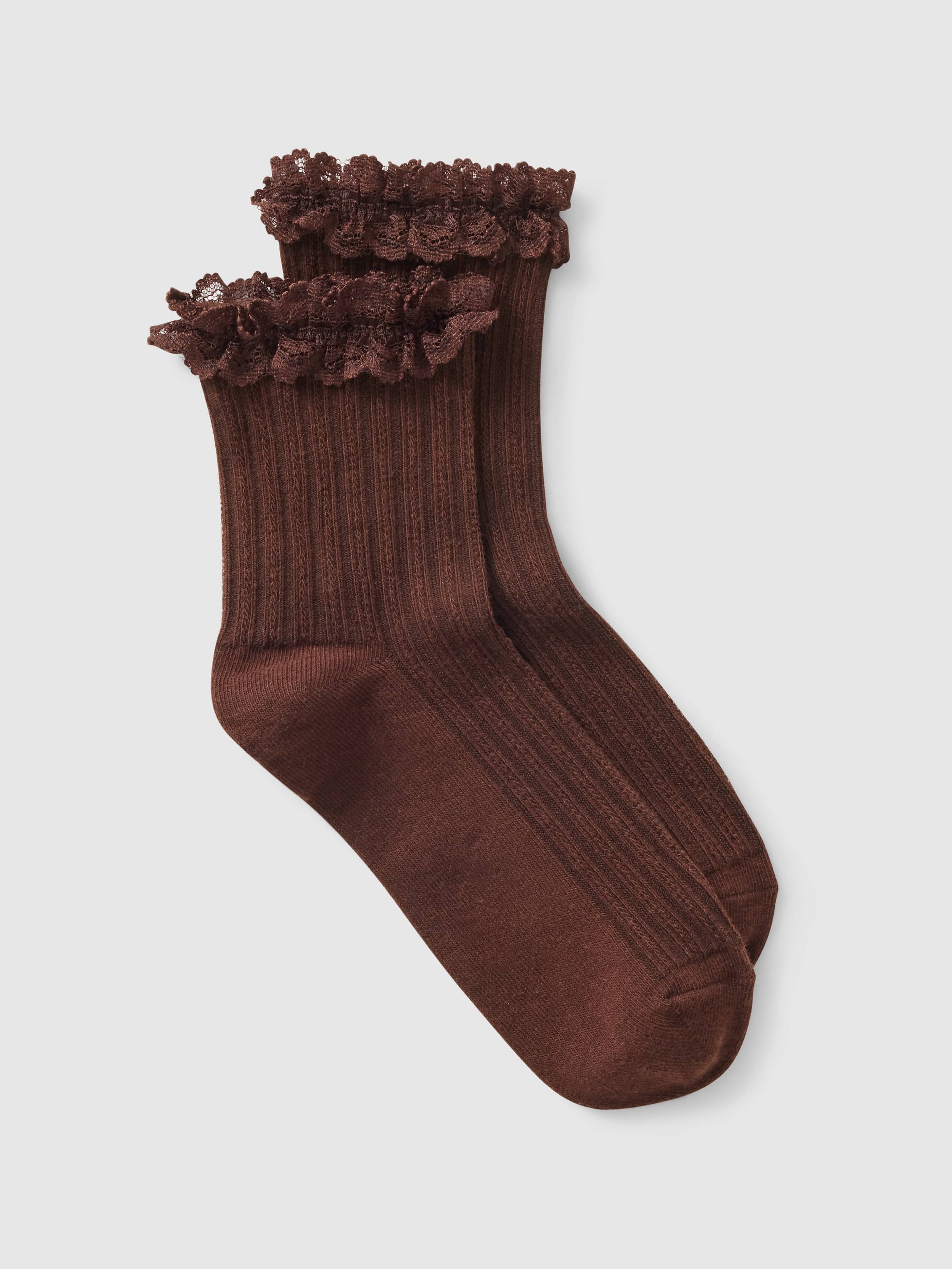 Lace Trim Crew Sock