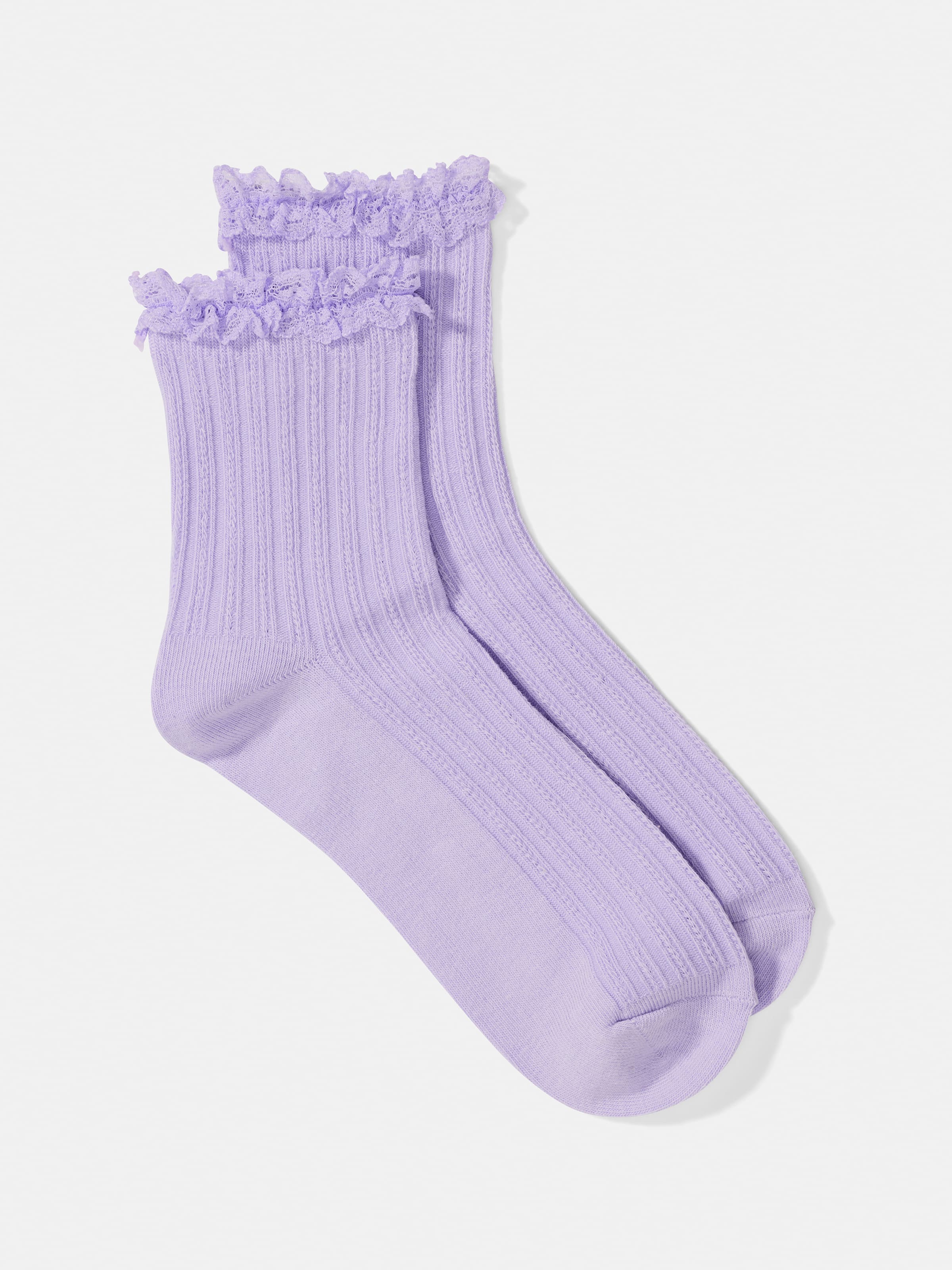 Lace Trim Crew Sock