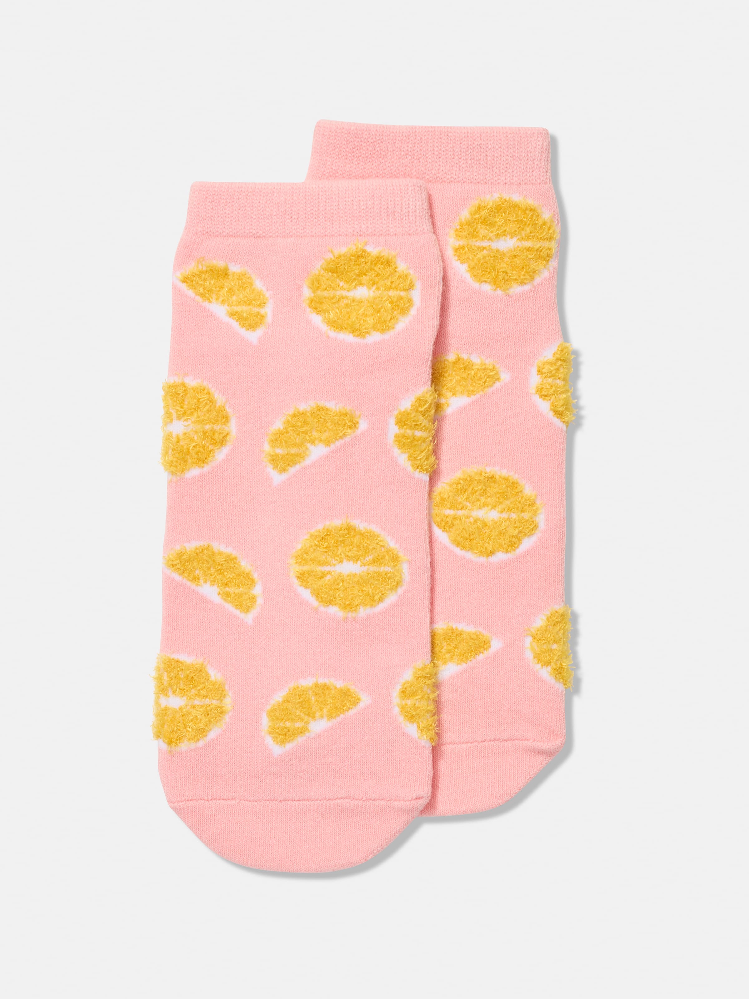 Pink Lemon Slice Print Leggings