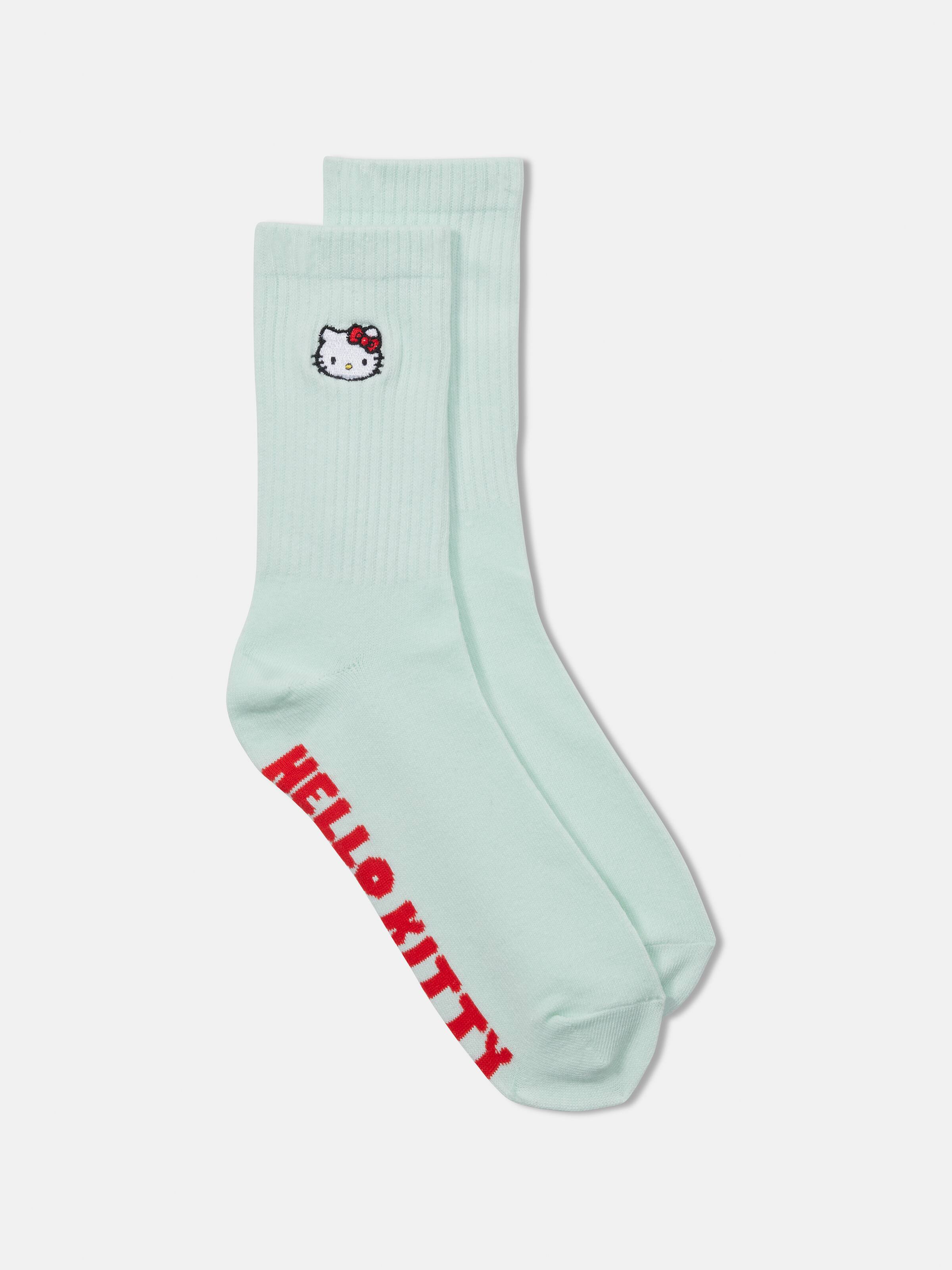 Hello Kitty Embroidered Crew Sock
