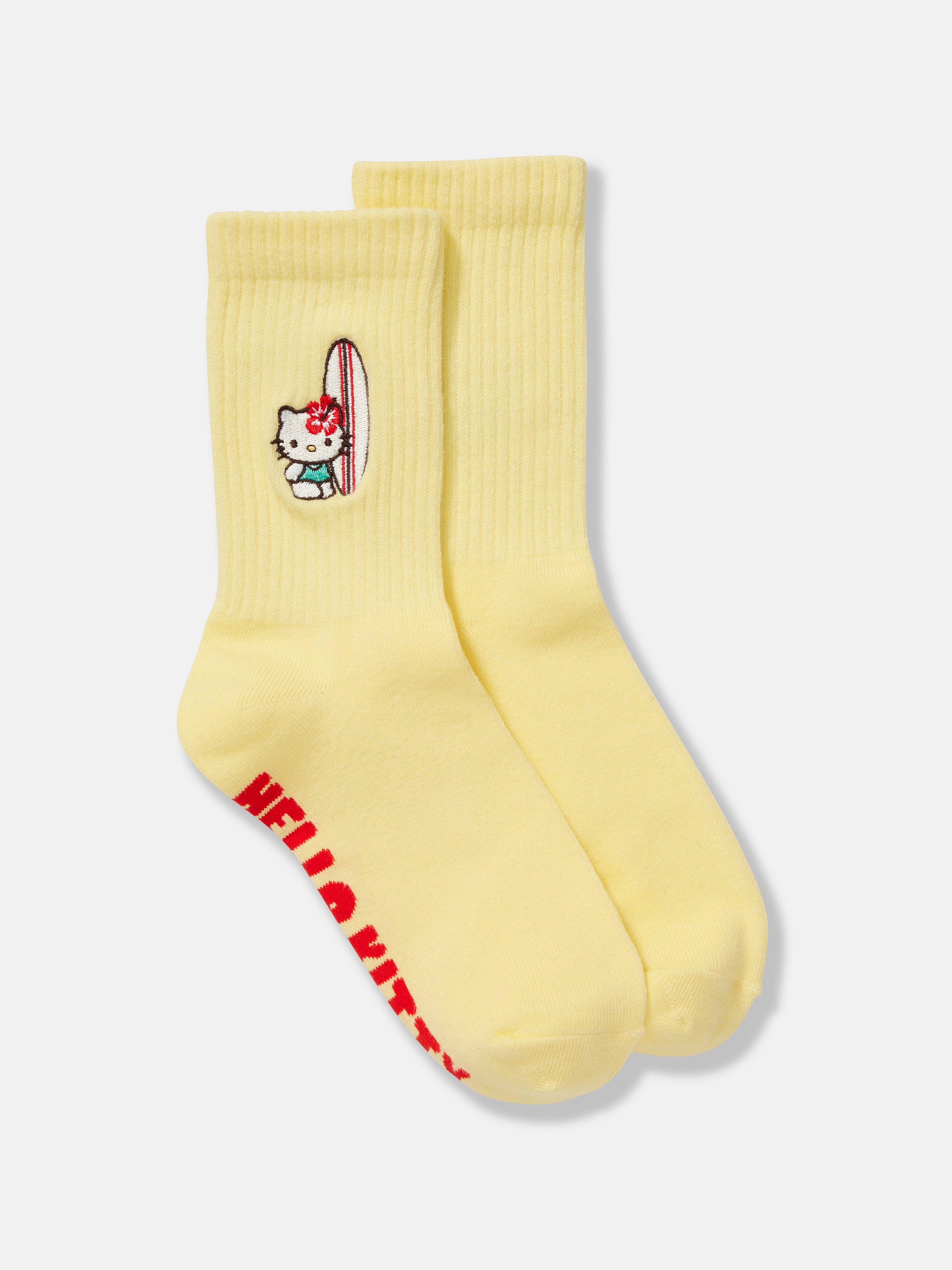 Hello Kitty Embroidered Crew Sock