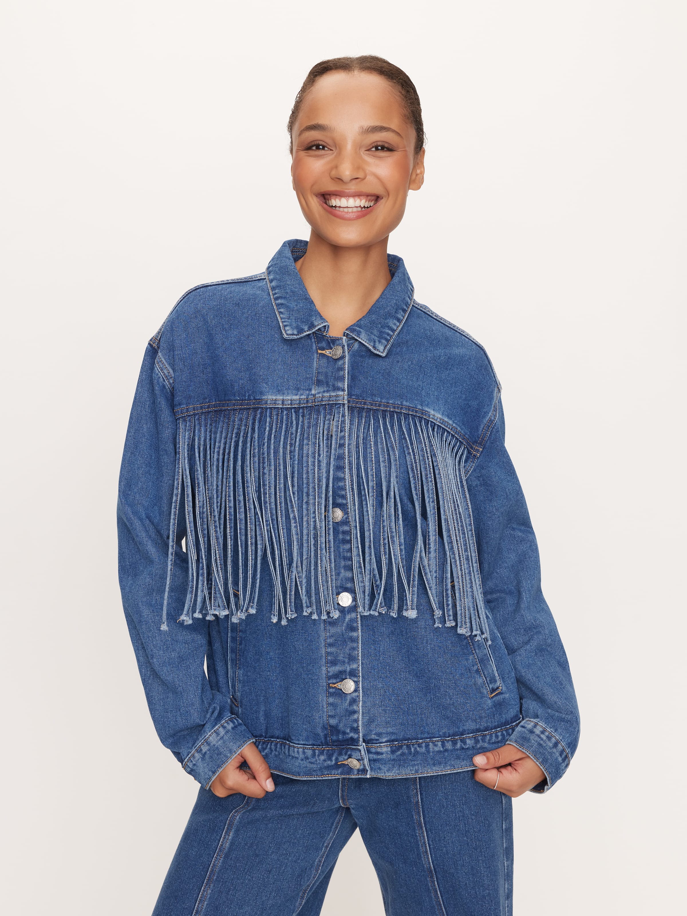 Reece Fringe Denim Jacket