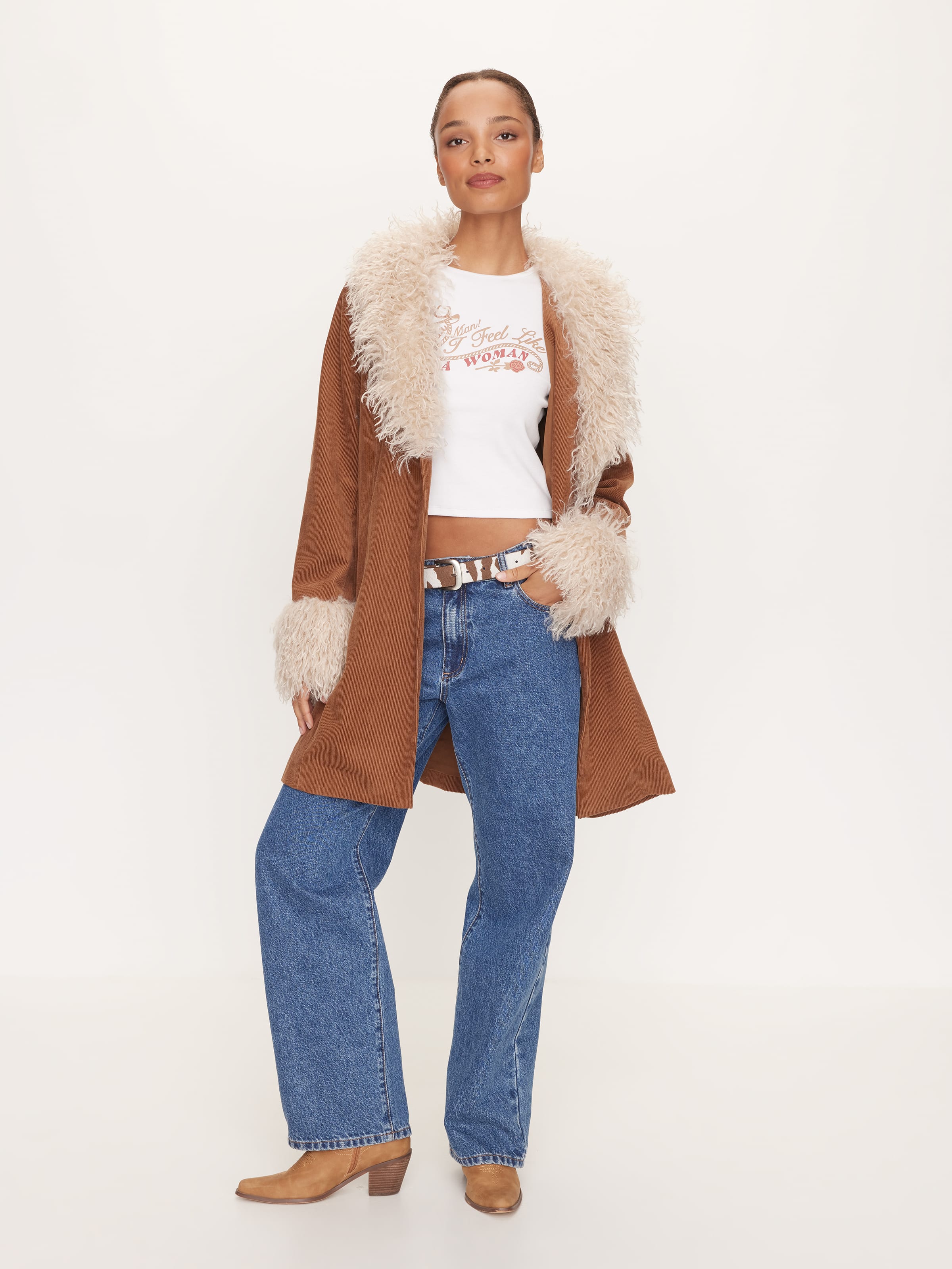 Beth Fur Trim Coat