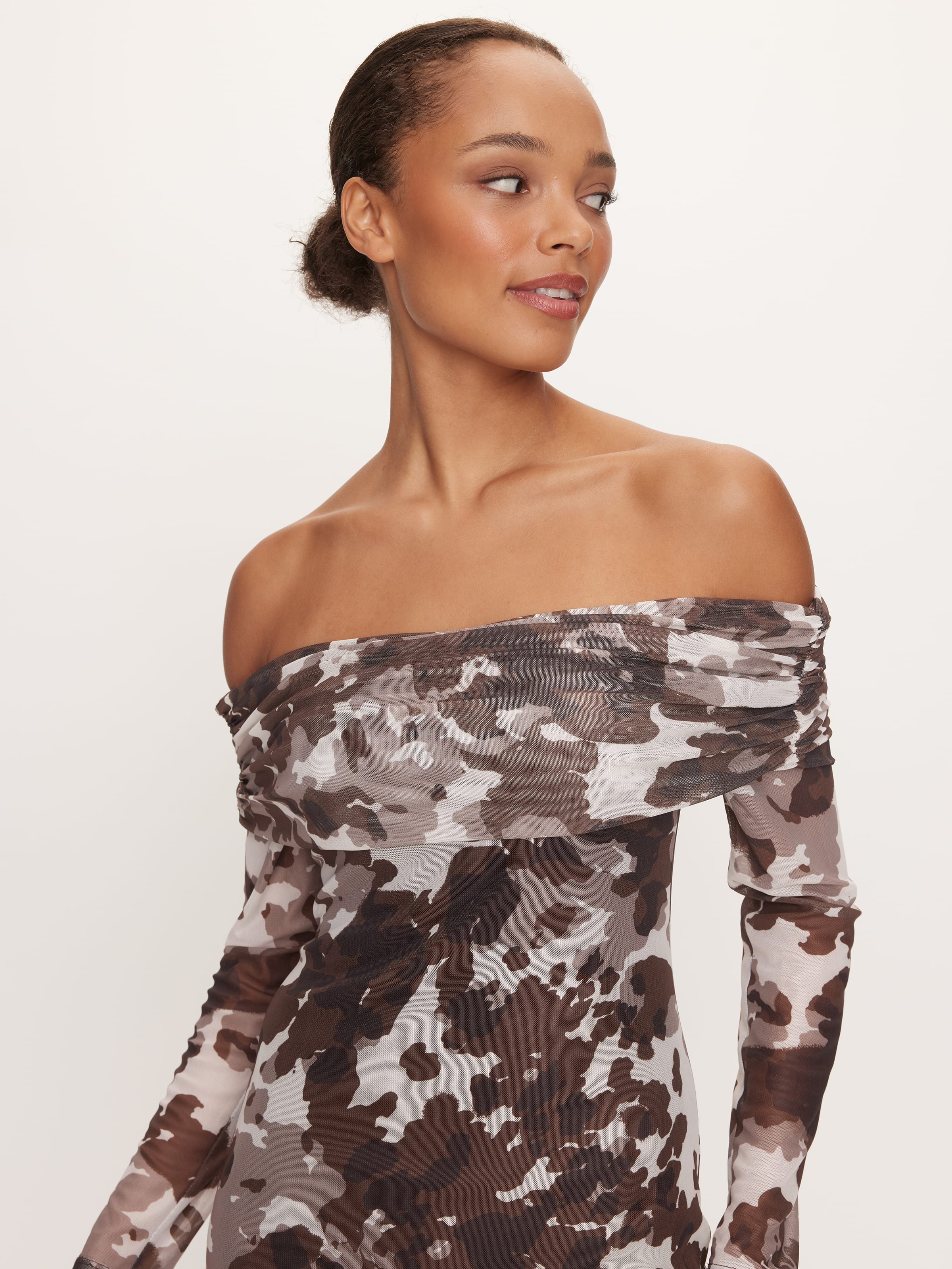 Leila Mesh Pony Maxi Dress