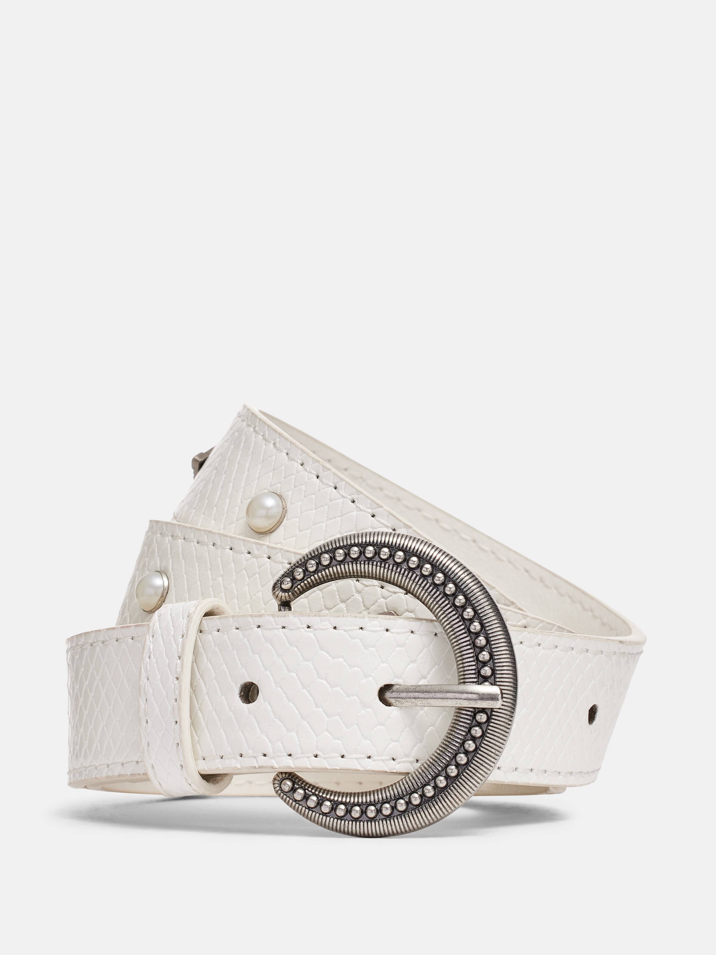 Studded Croc Belt