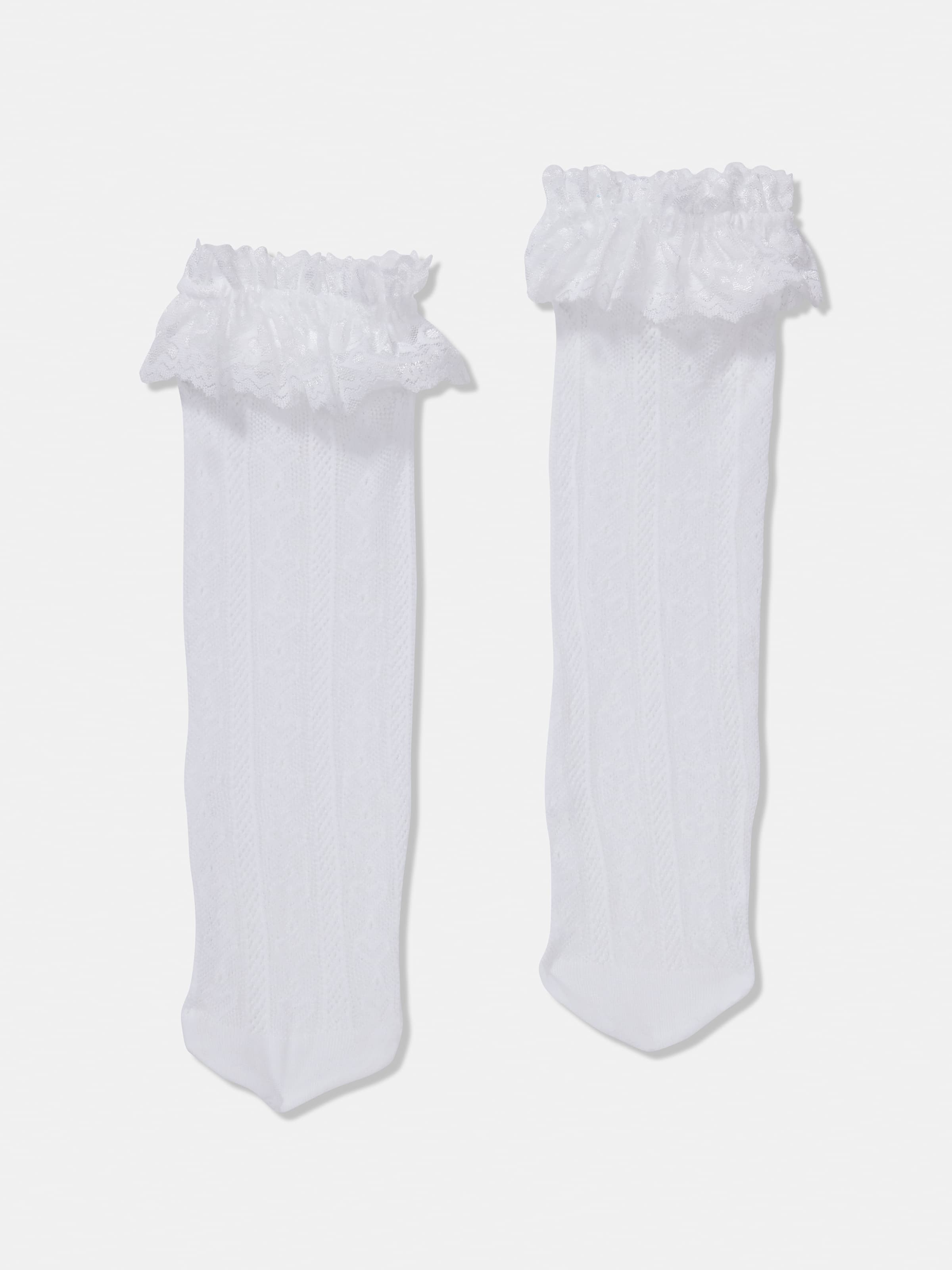 Heart Pattern Lace Trim Sock
