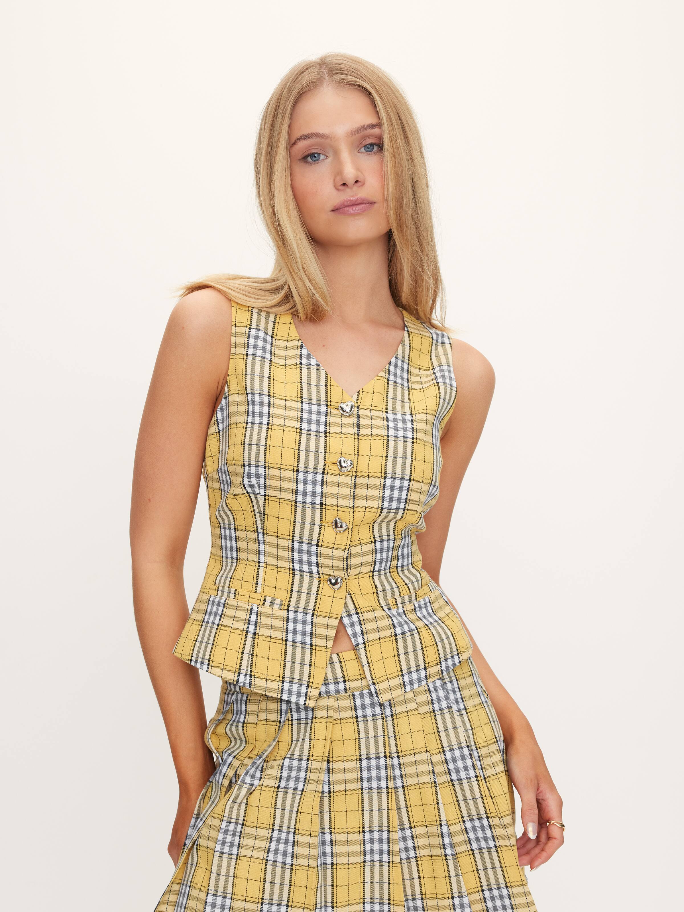 Cher Plaid Vest