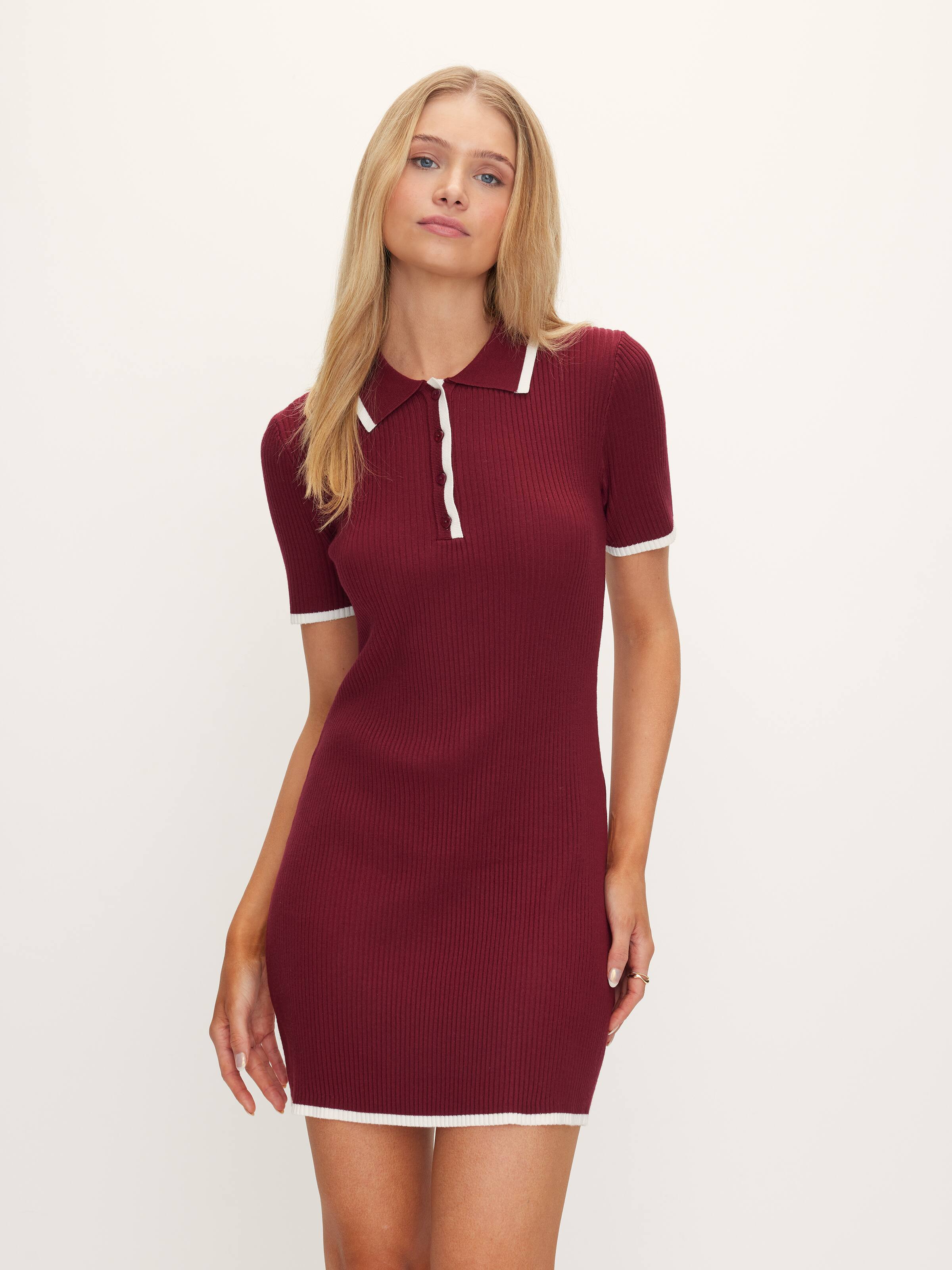 Check It Short Sleeve Knit Dress