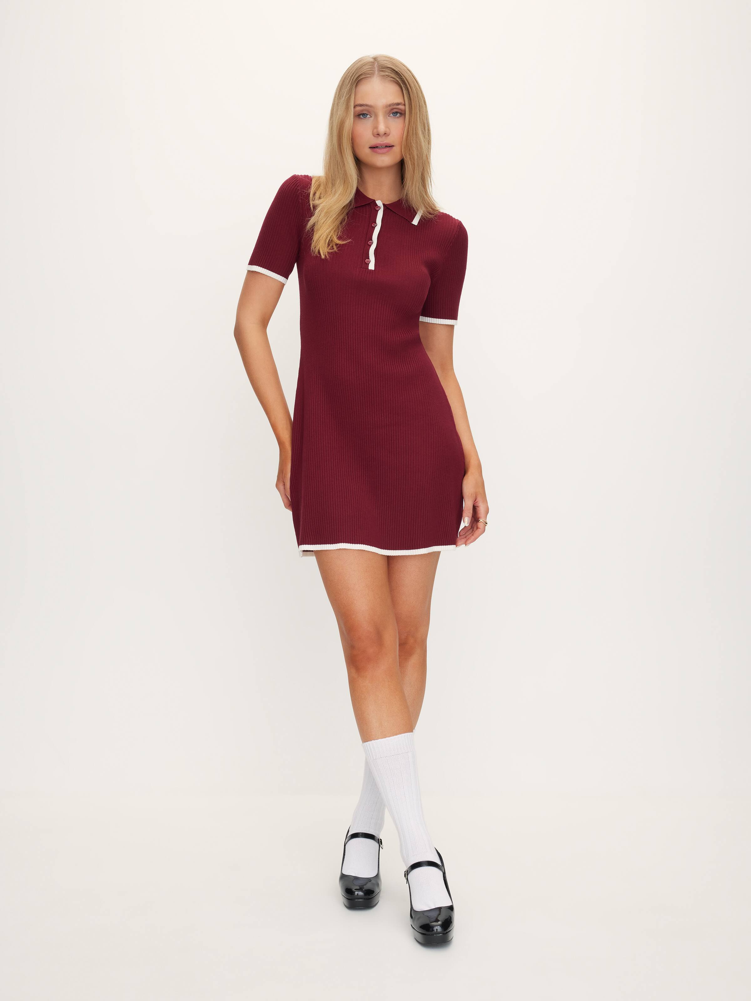 Check It Short Sleeve Knit Dress