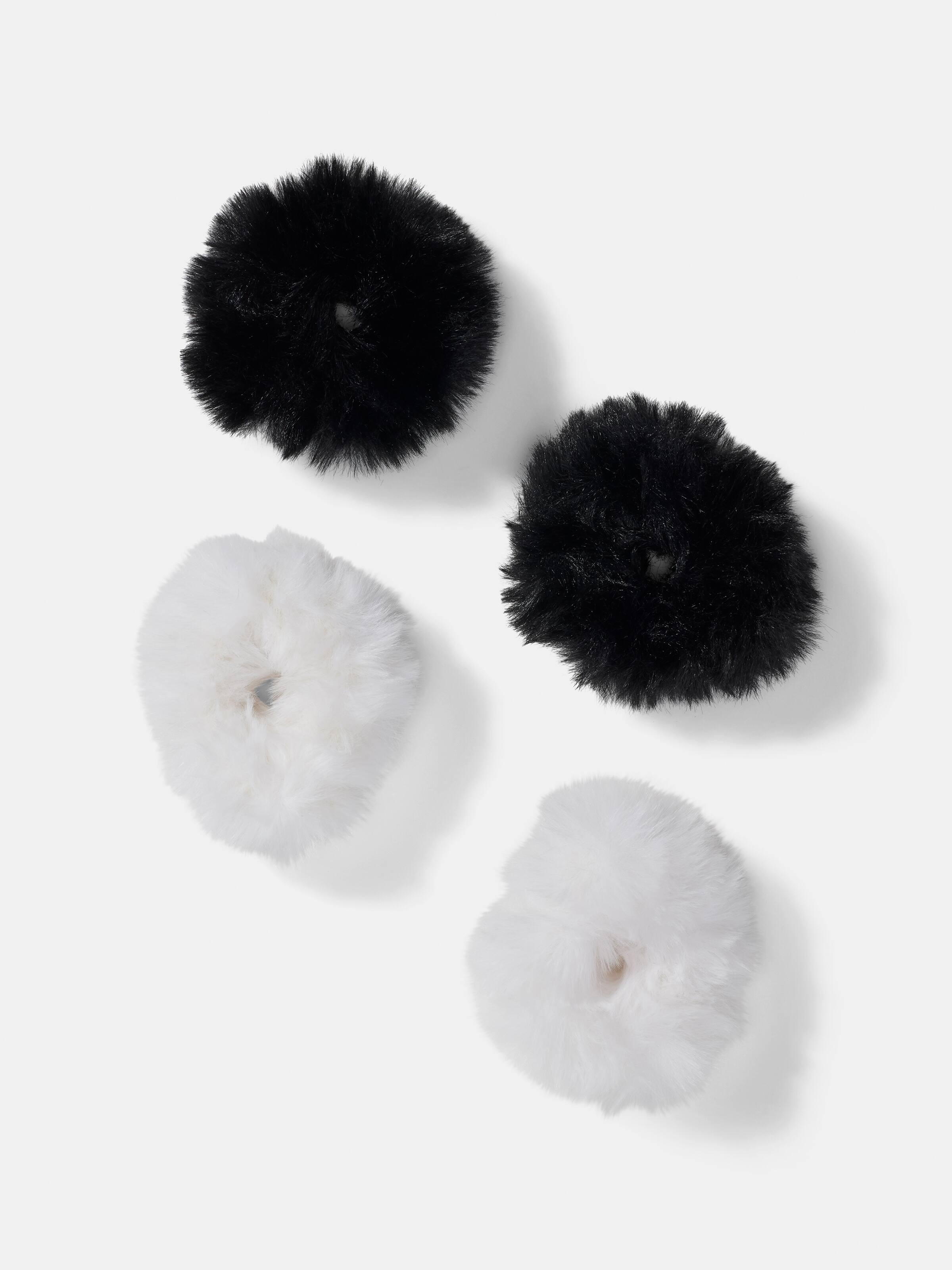 4 Pack Fluffy Scrunchies