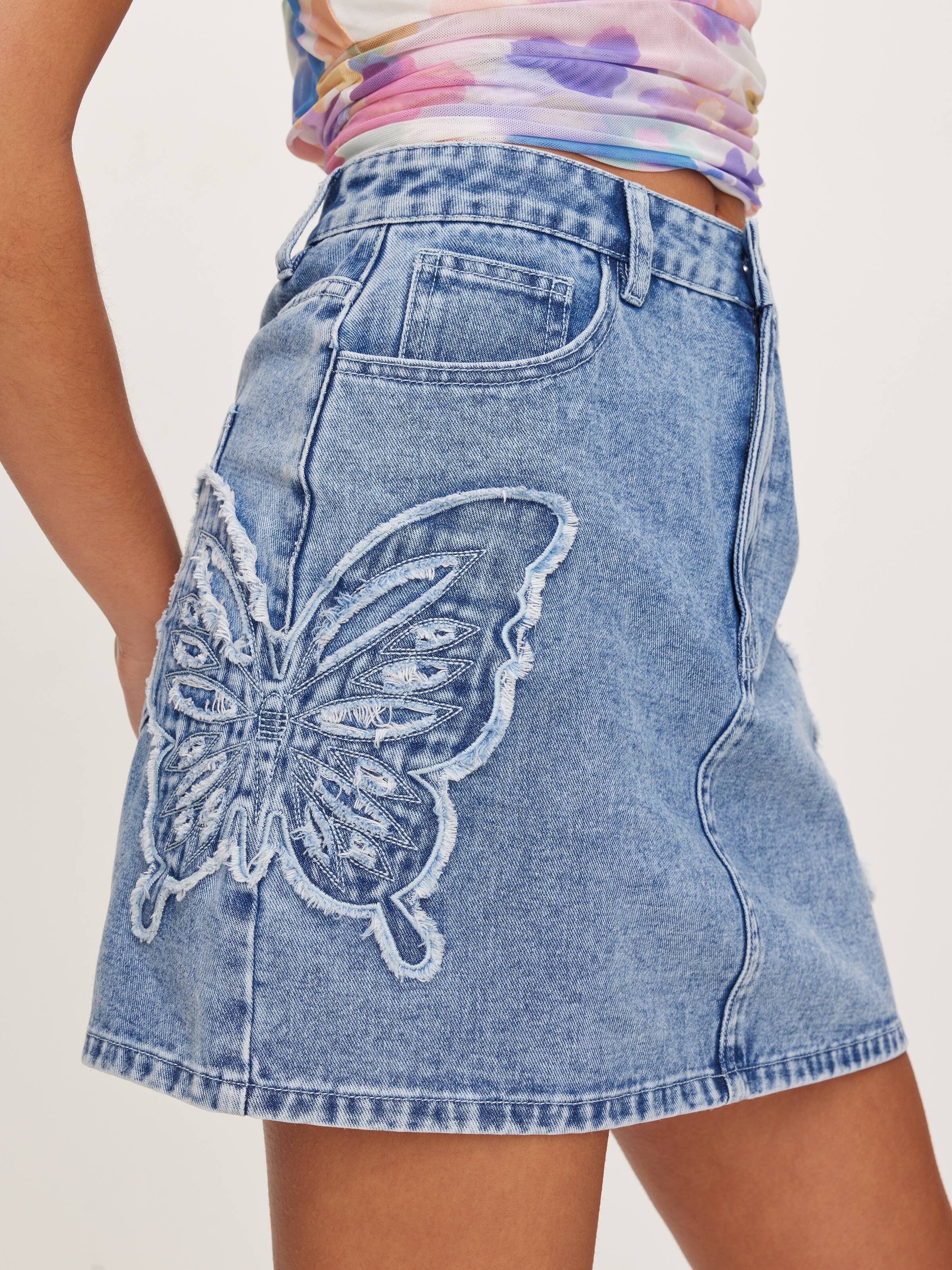 Pepper Denim Mini Skirt