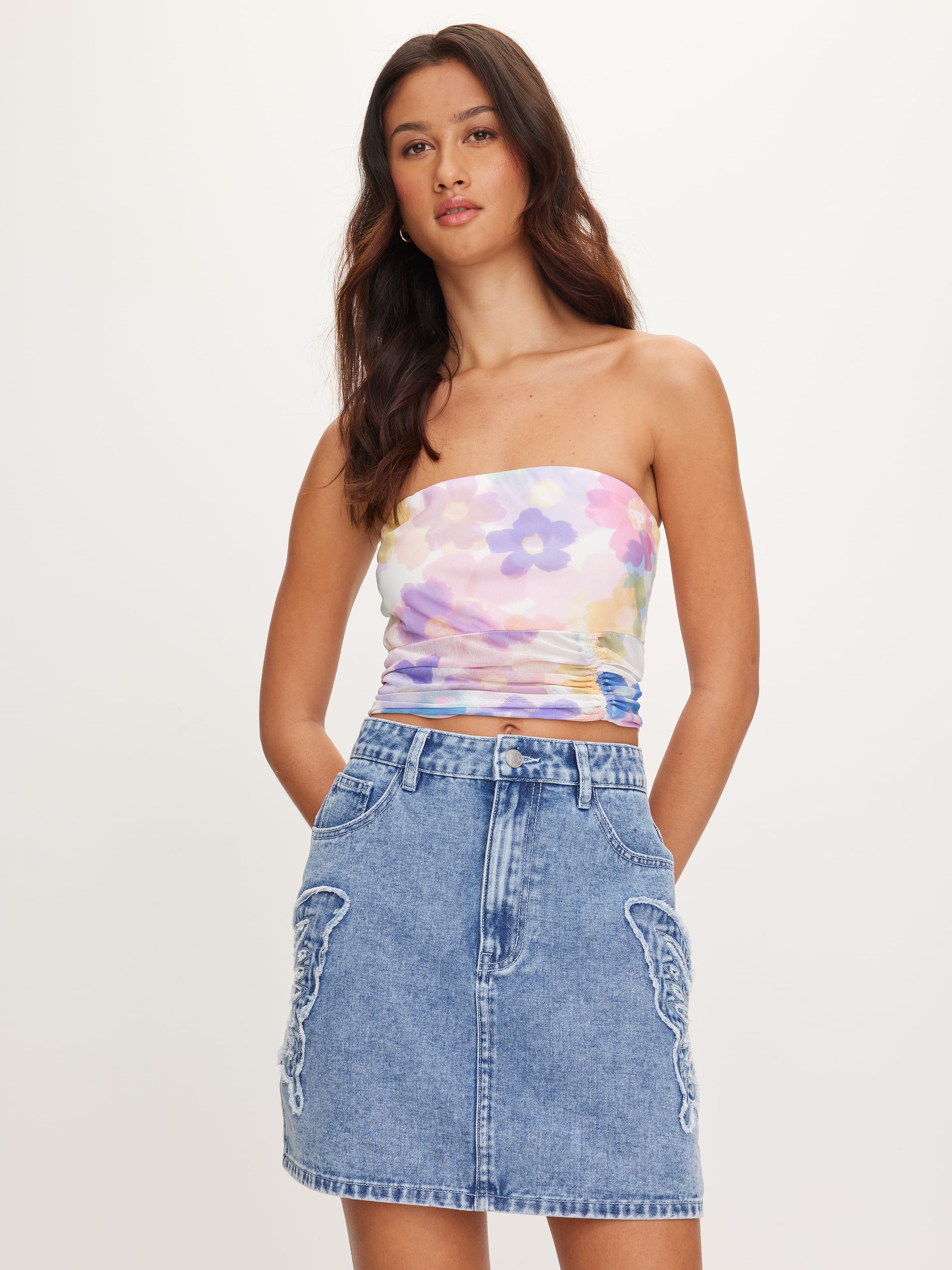 Pepper Denim Mini Skirt
