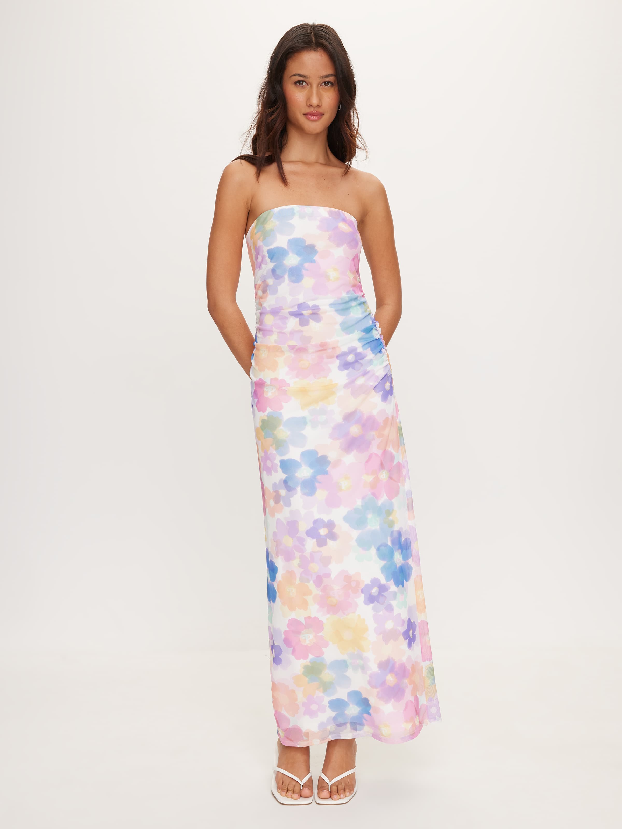 Abigail Mesh Midi Dress