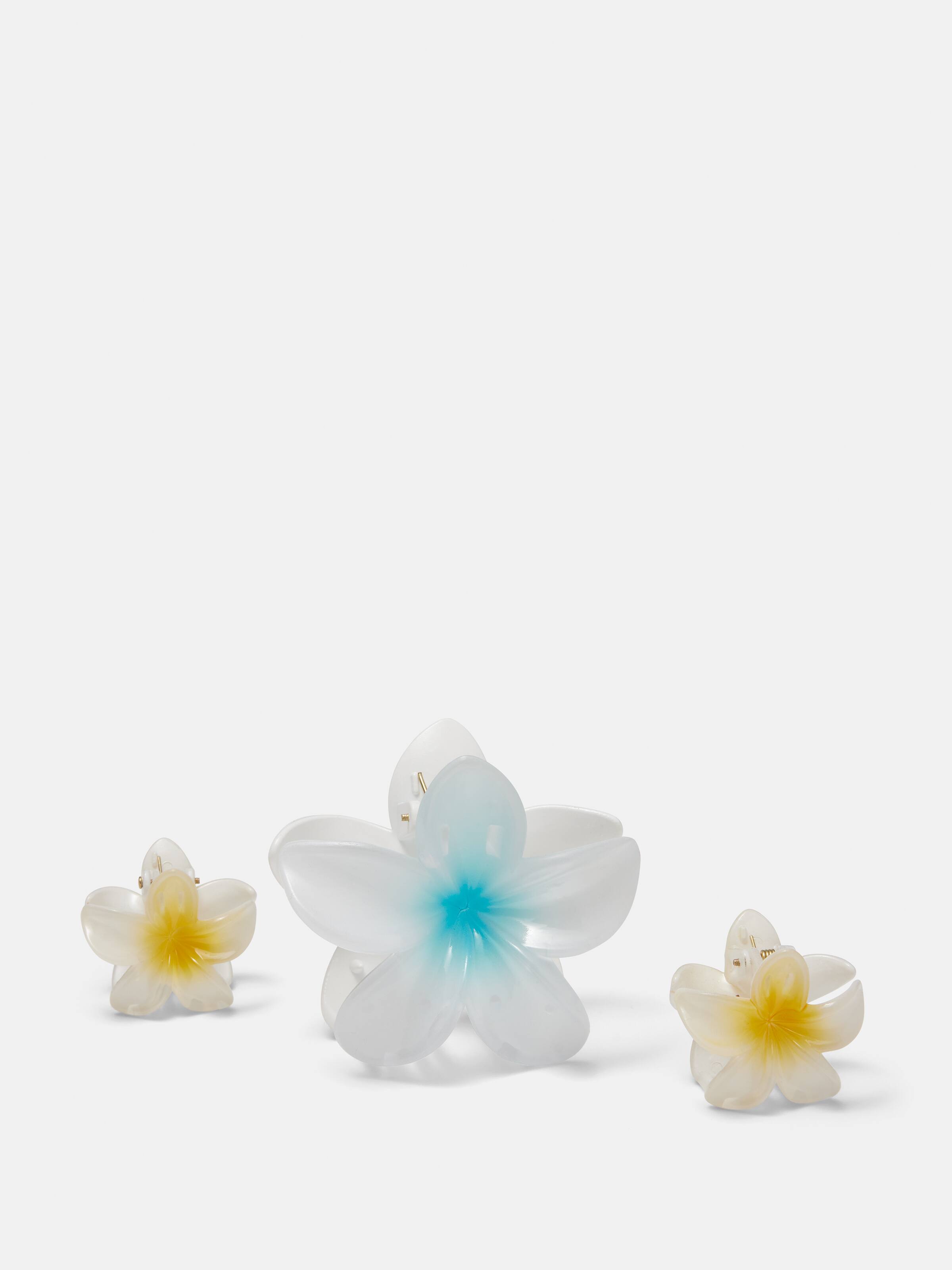 3 Pack Frangipani Hair Claw