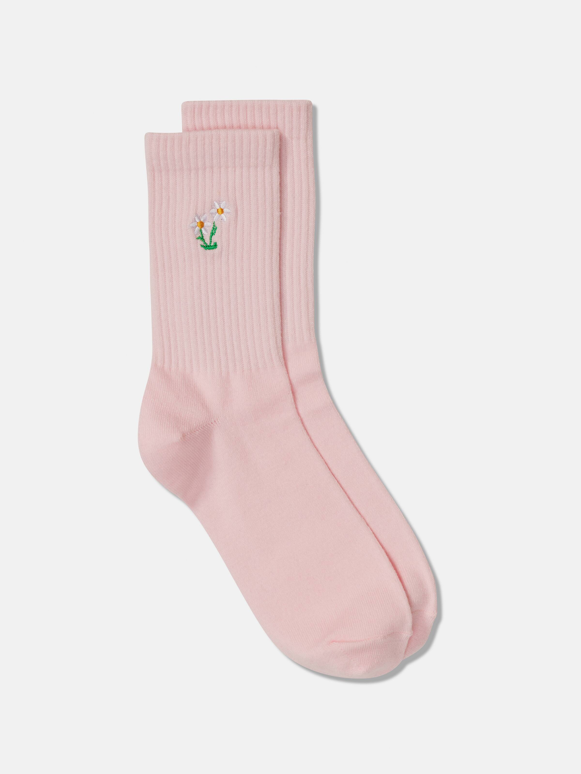 Embroidered Crew Sock