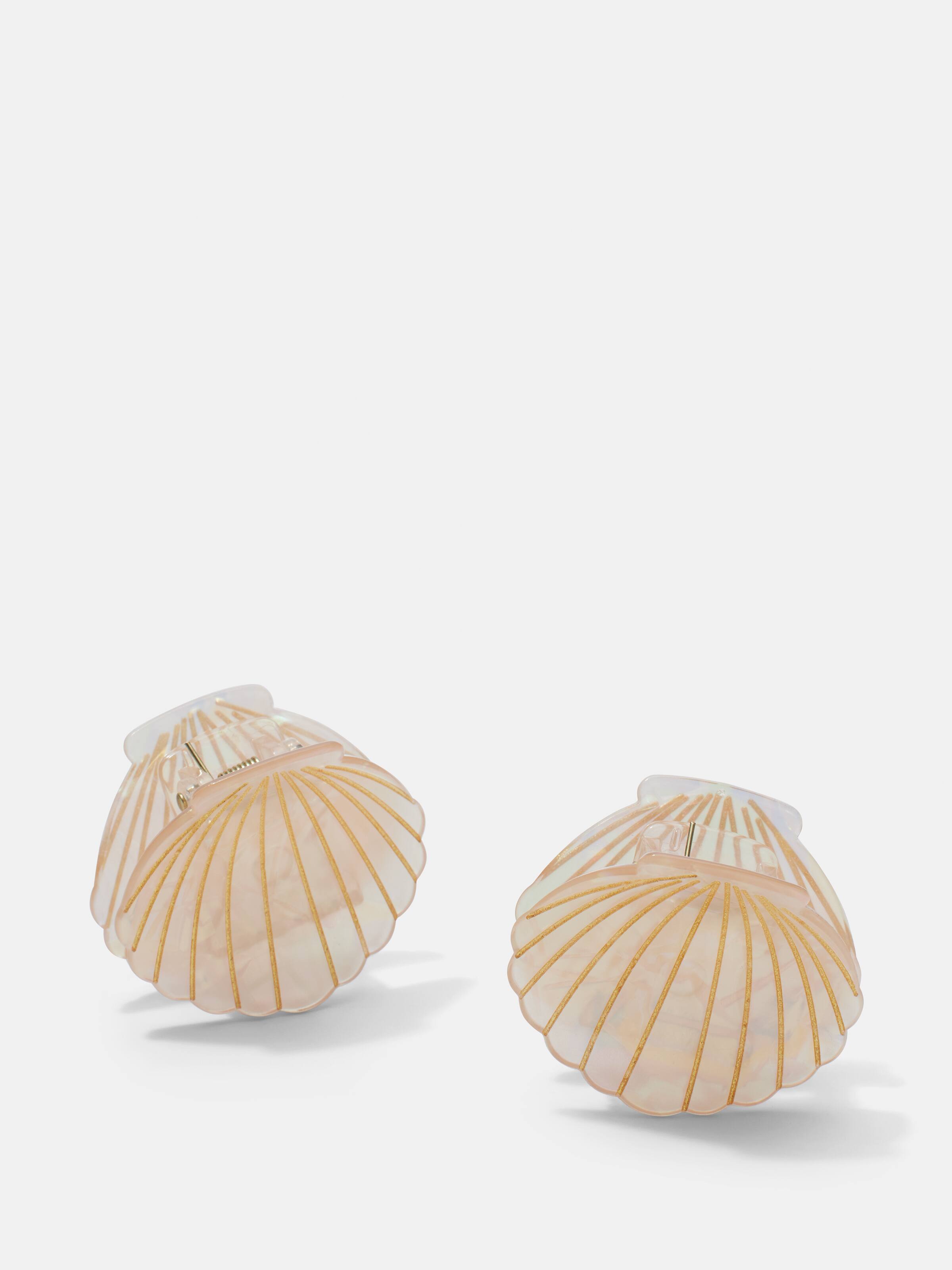 2 Pack Shell Hair Claw