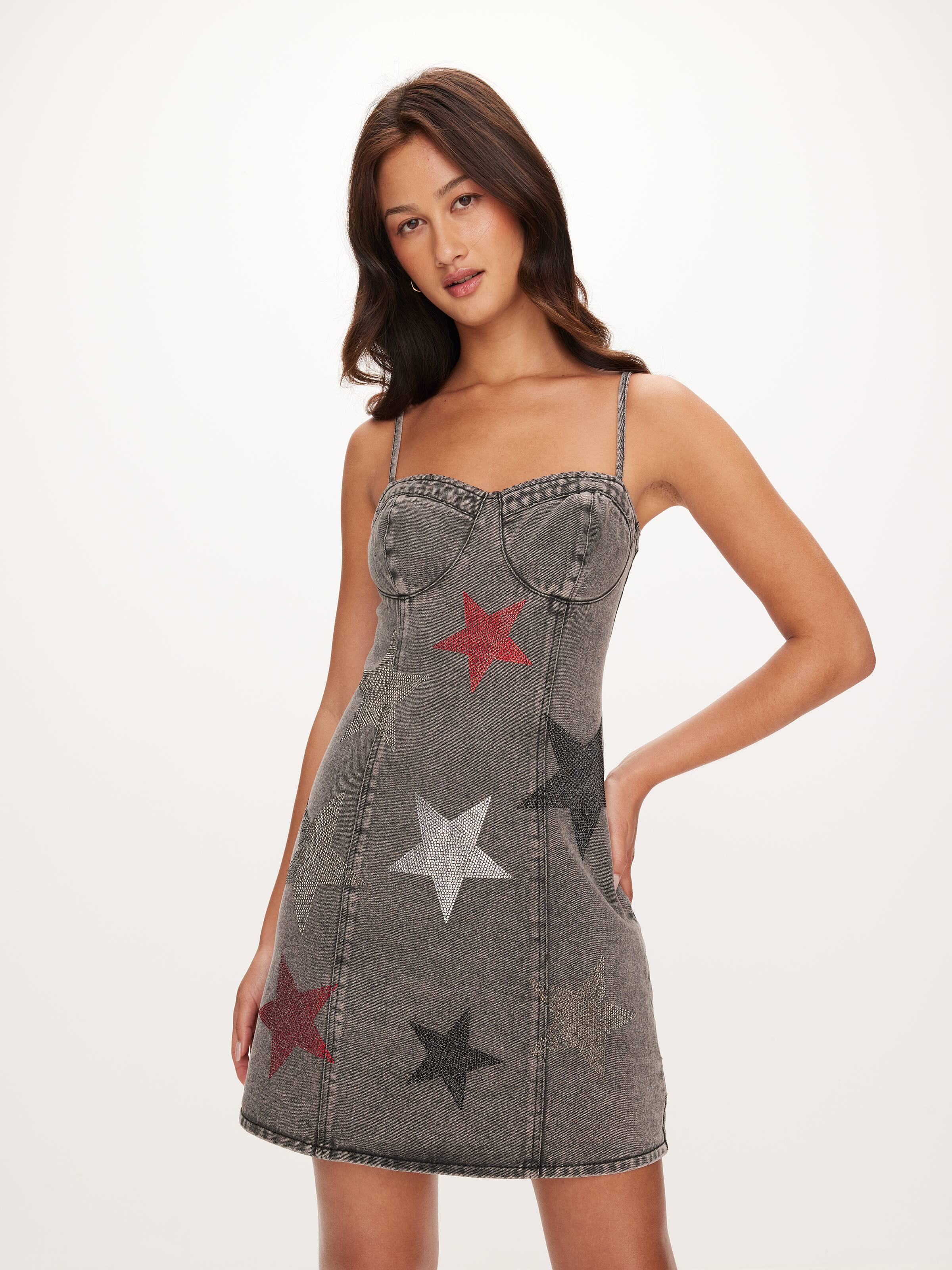 L.E Starstruck Denim Mini Dress