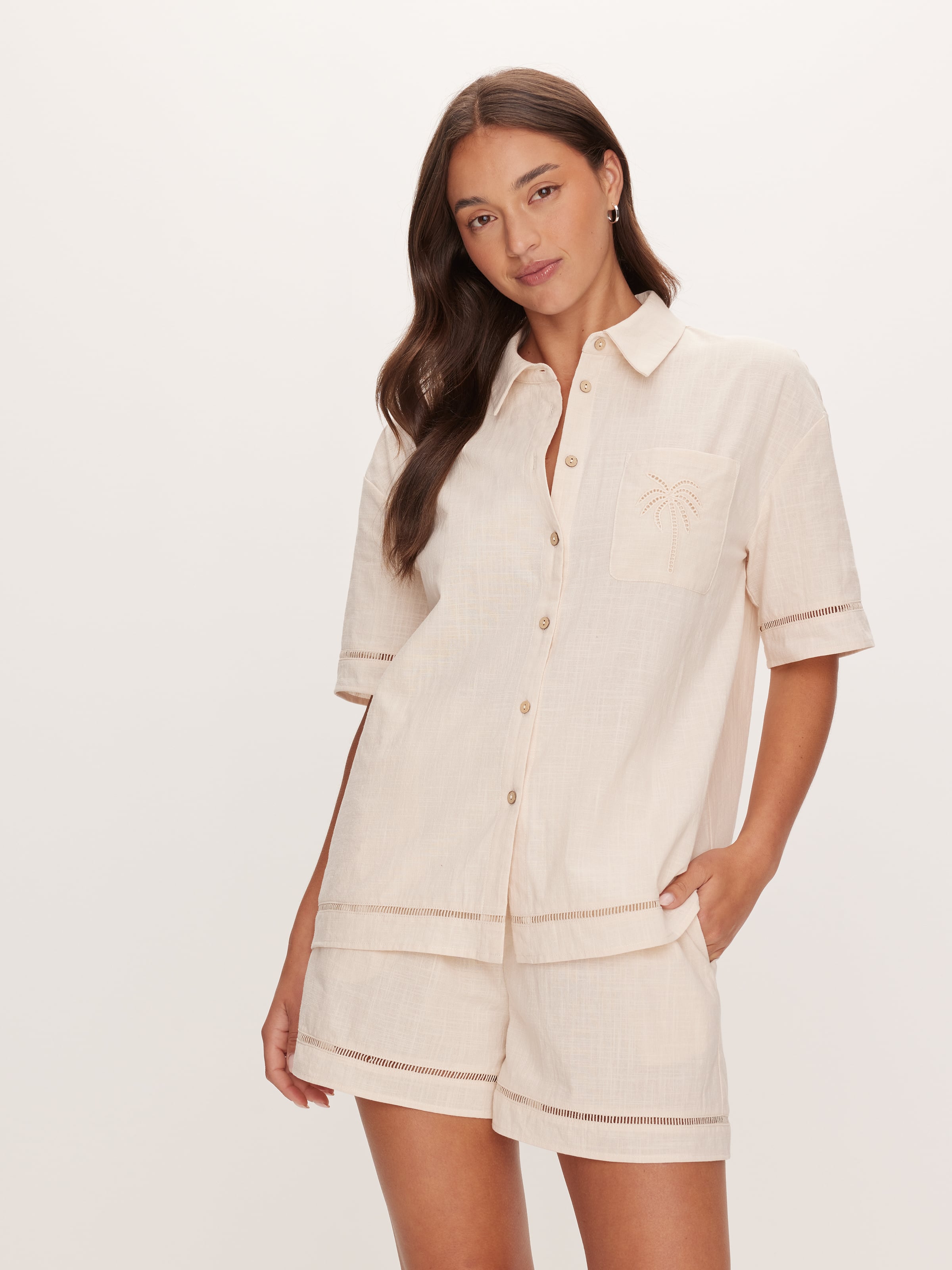 Haven Cutwork Short Sleeve Shirt
