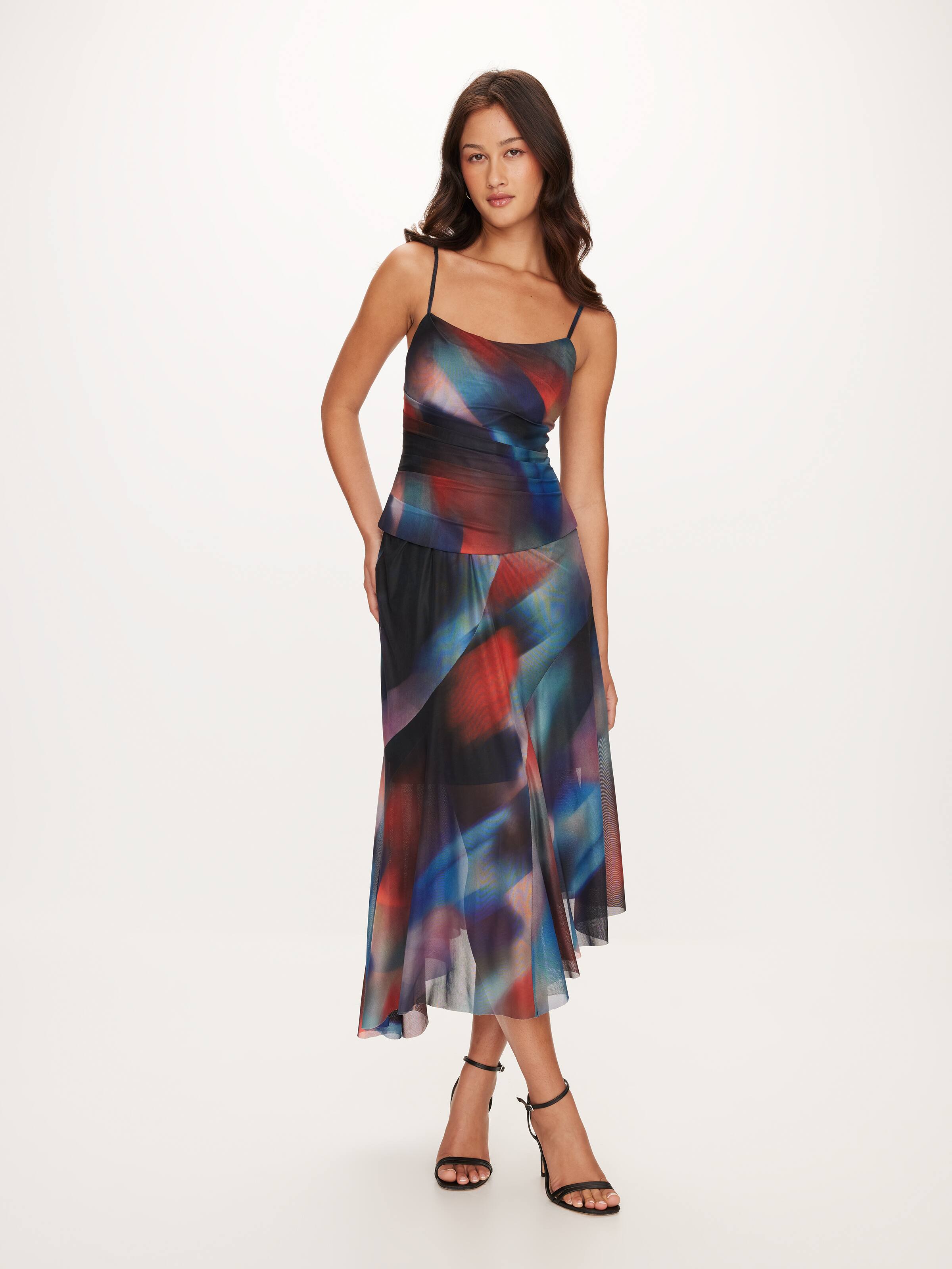 Applause Mesh Midi Skirt