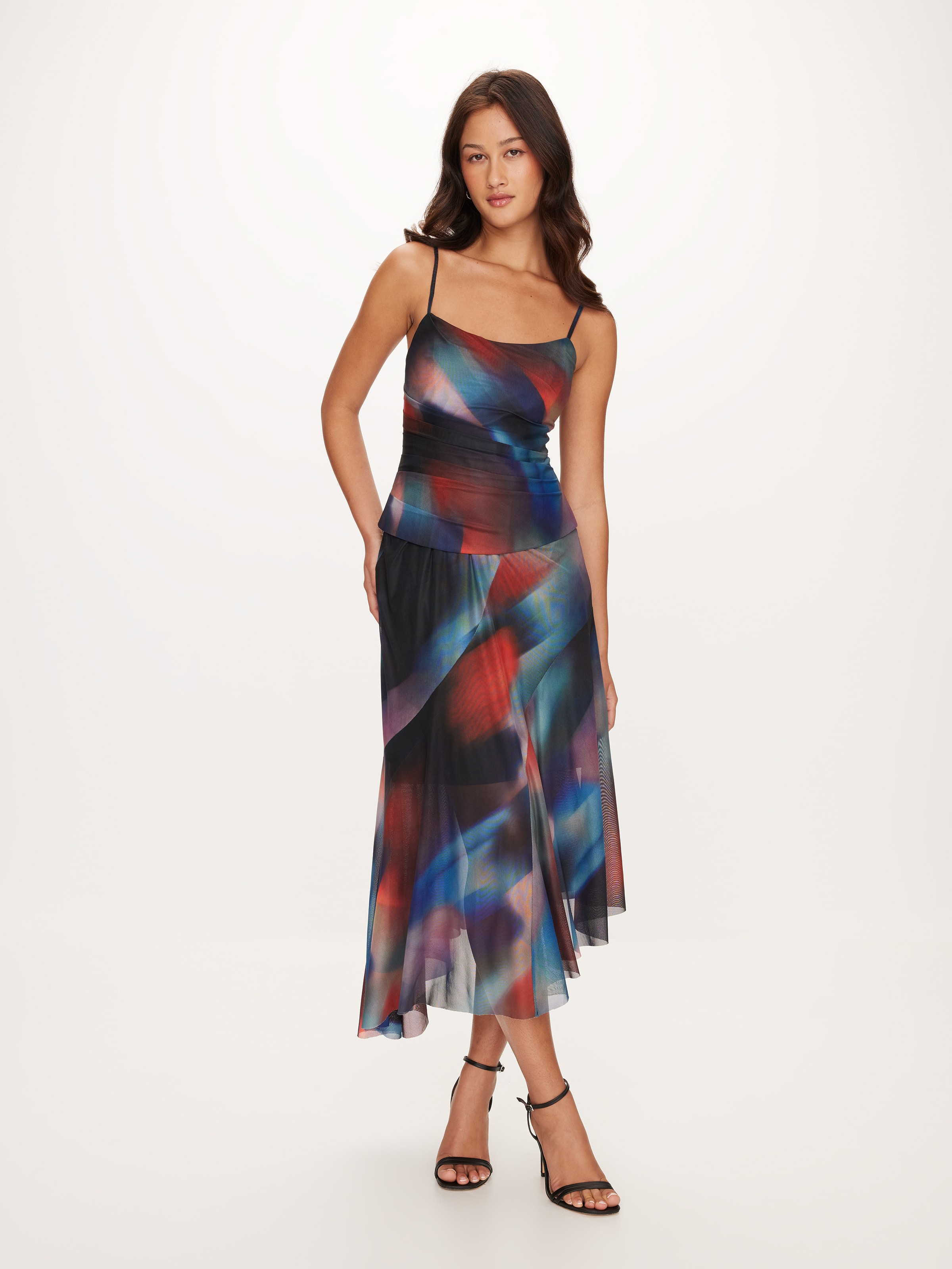 Applause Mesh Midi Skirt