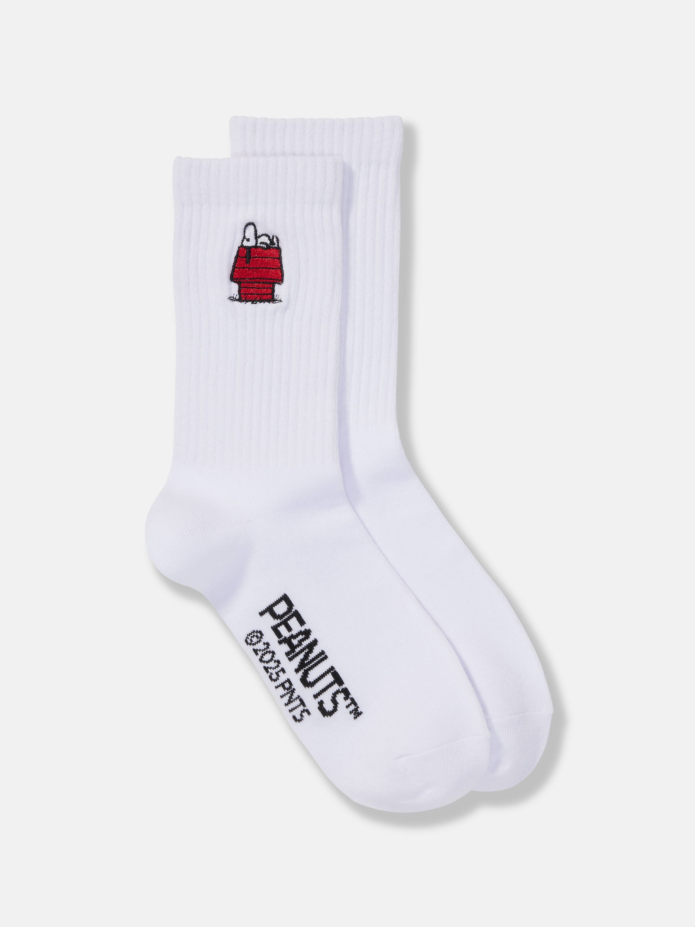 Snoopy Embroidered Crew Sock