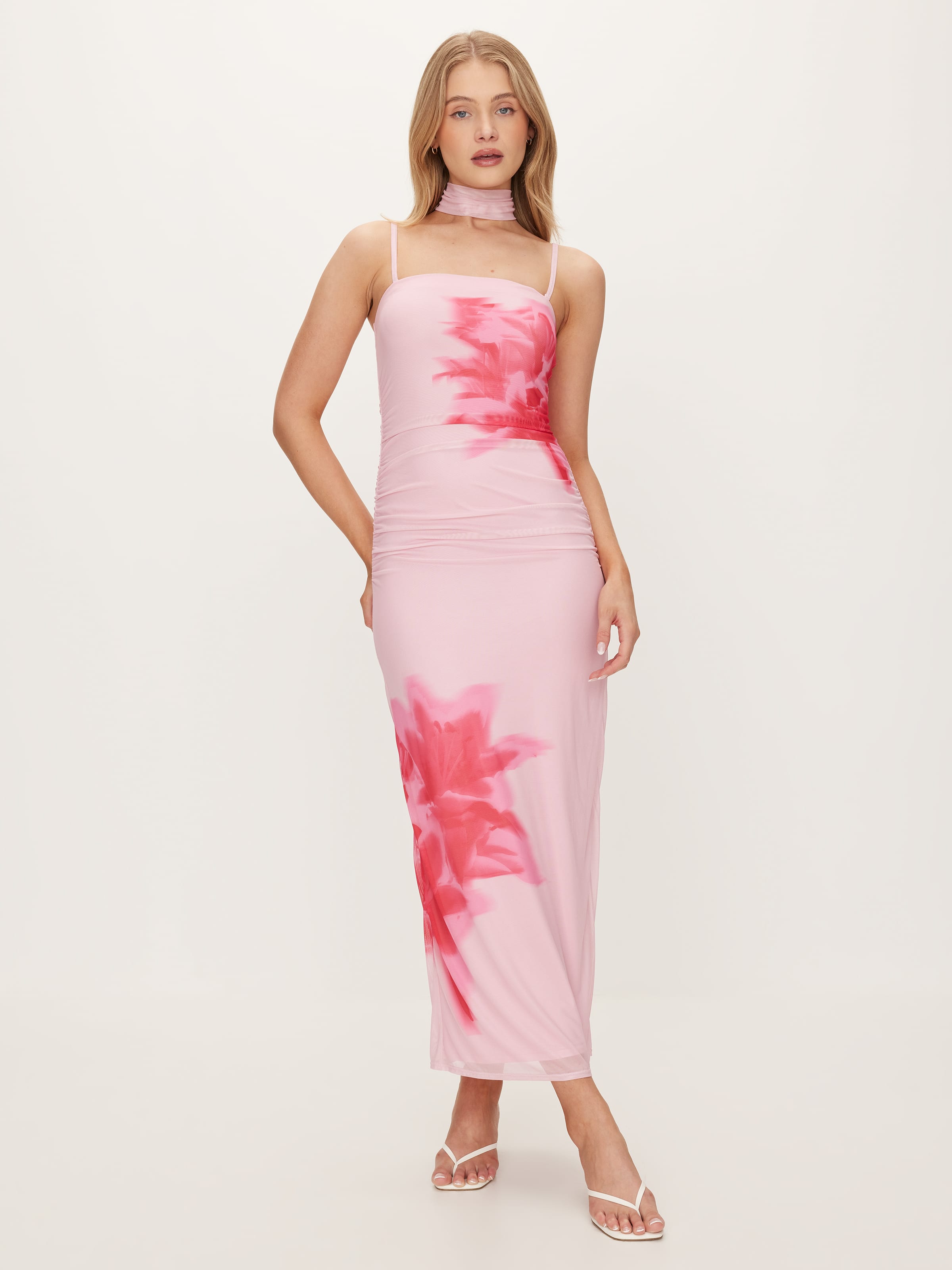 L.E Nova Mesh Midi Dress