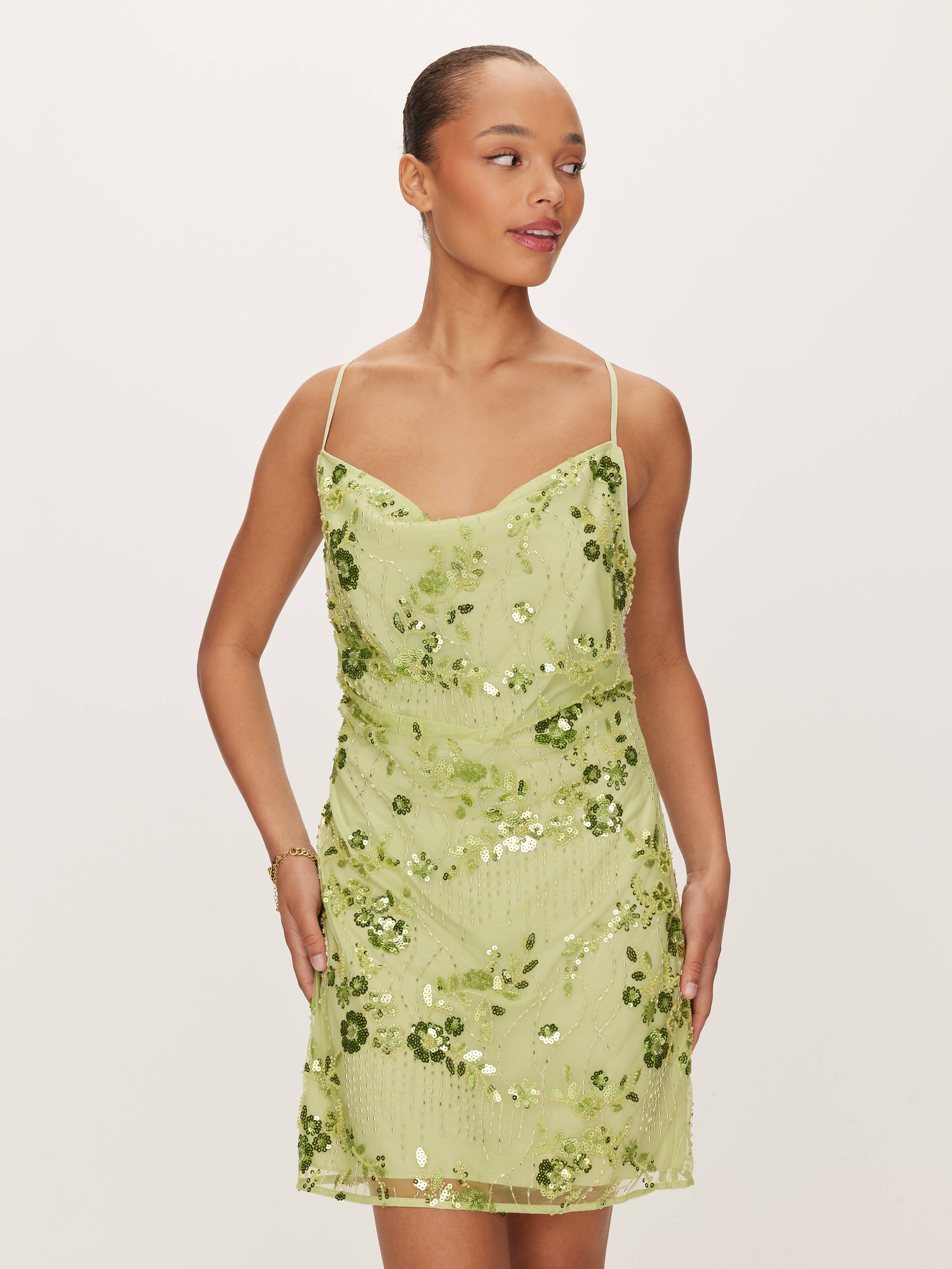 L.E Vadella Cowl Neck Dress