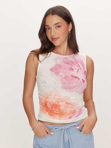 Lexi Mesh High Neck Tank                                                                                                        