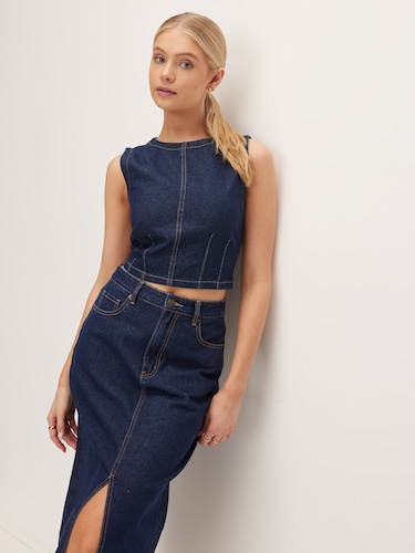 Denim Shell Top                                                                                                                 