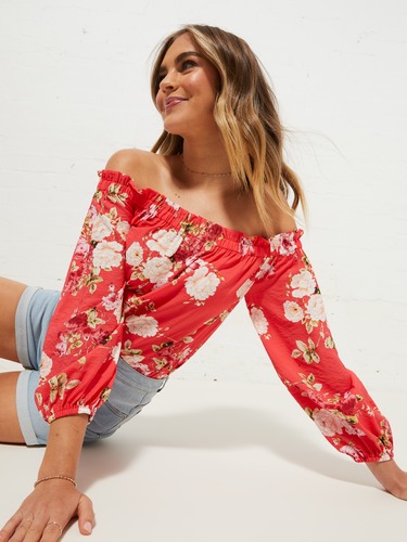 Hila Asymmetric Textured Top                                                                                                    