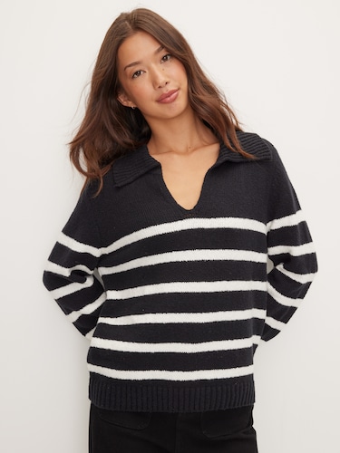 Pamela V-Neck Polo Knit                                                                                                         