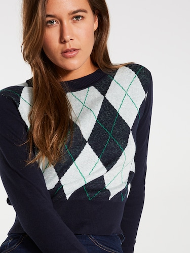 Chrissy Crop Cable Cardigan                                                                                                     