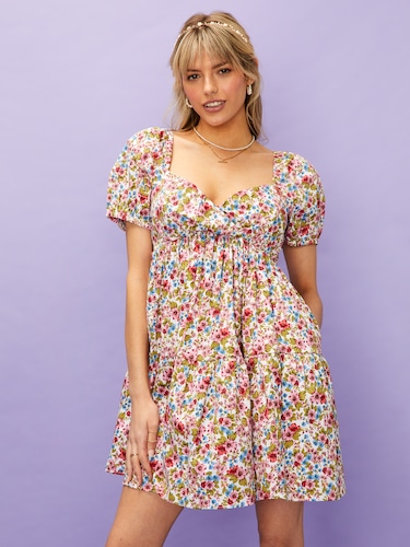 Honey Bee Tier Mini Dress                                                                                                       