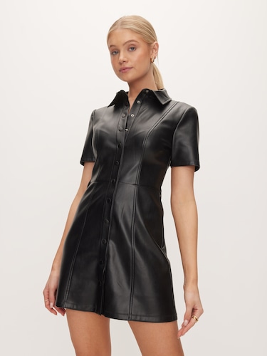 Revival Faux Leather Dress                                                                                                      