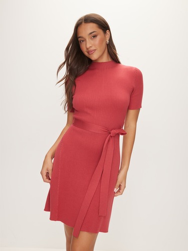 Gracie Short Sleeve Knit Mini Dres                                                                                              