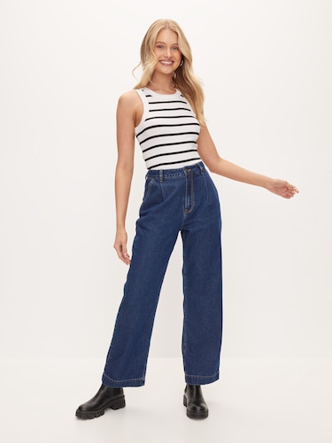 Taylor Pleat Front Jean                                                                                                         