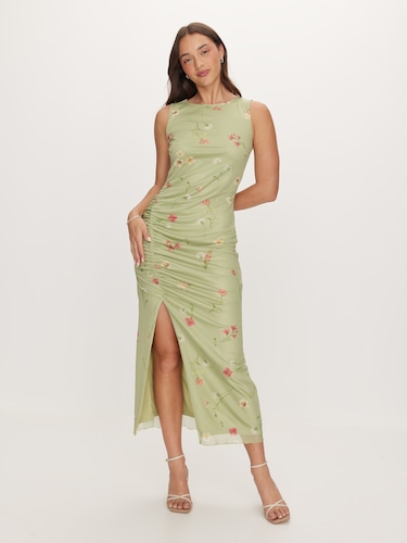 Ellie Mesh Midi Dress                                                                                                           