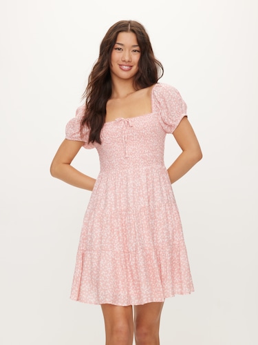 Bridie Puff Sleeve Mini Dress                                                                                                   
